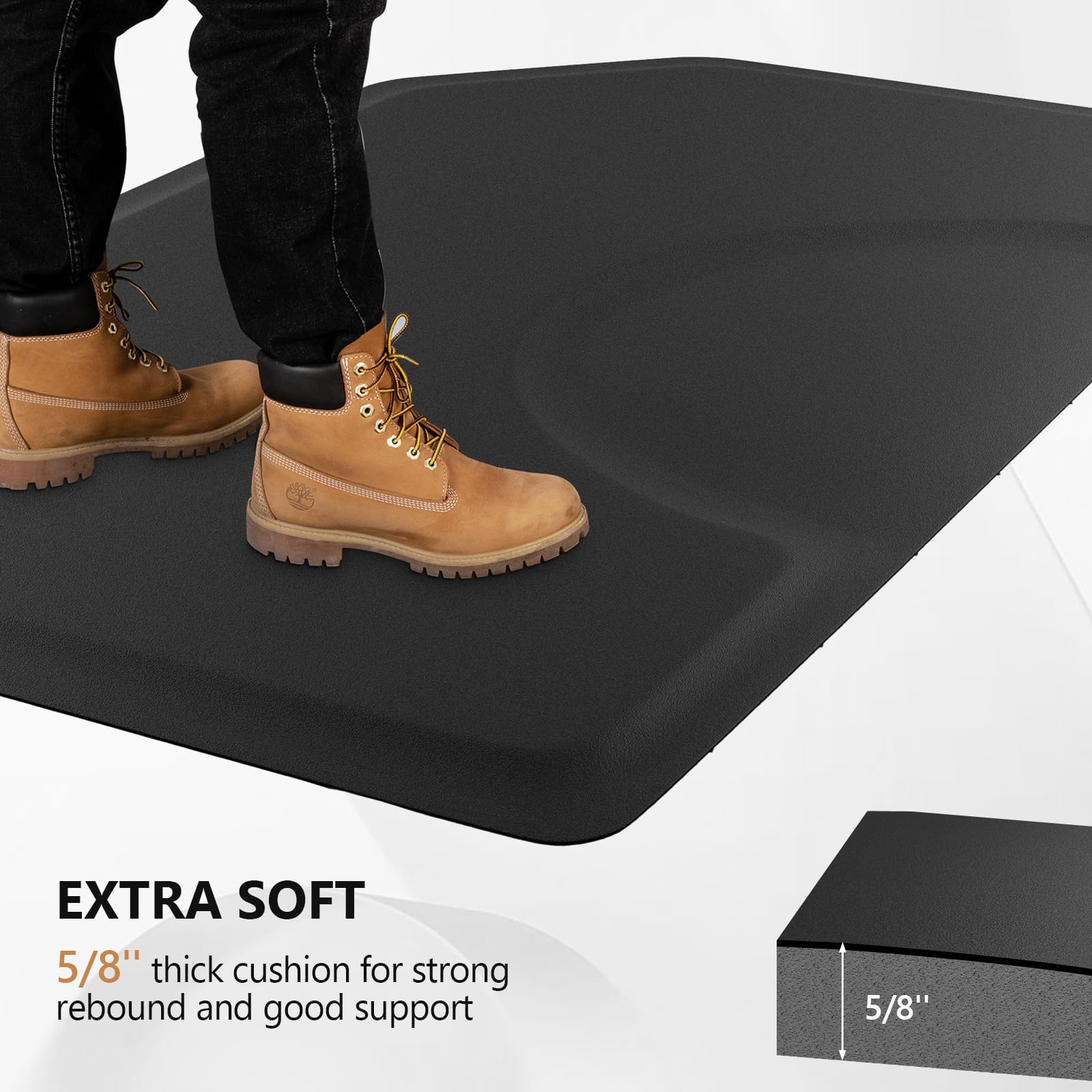 OmySalon Hexagon Salon Anti Fatigue Mat for Round Base Styling Chair 3'x4' 3'x5' 5/8in 7/8in Thick - Image 13