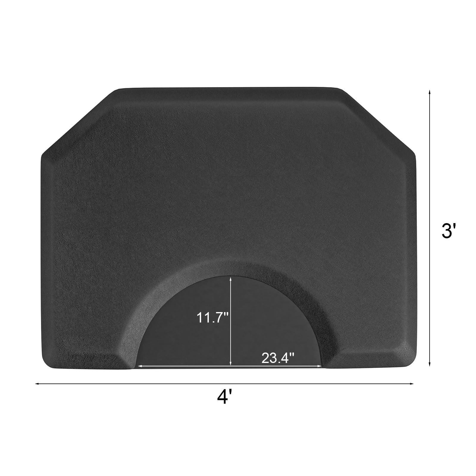 OmySalon Hexagon Salon Anti Fatigue Mat for Round Base Styling Chair 3'x4' 3'x5' 5/8in 7/8in Thick - Image 3