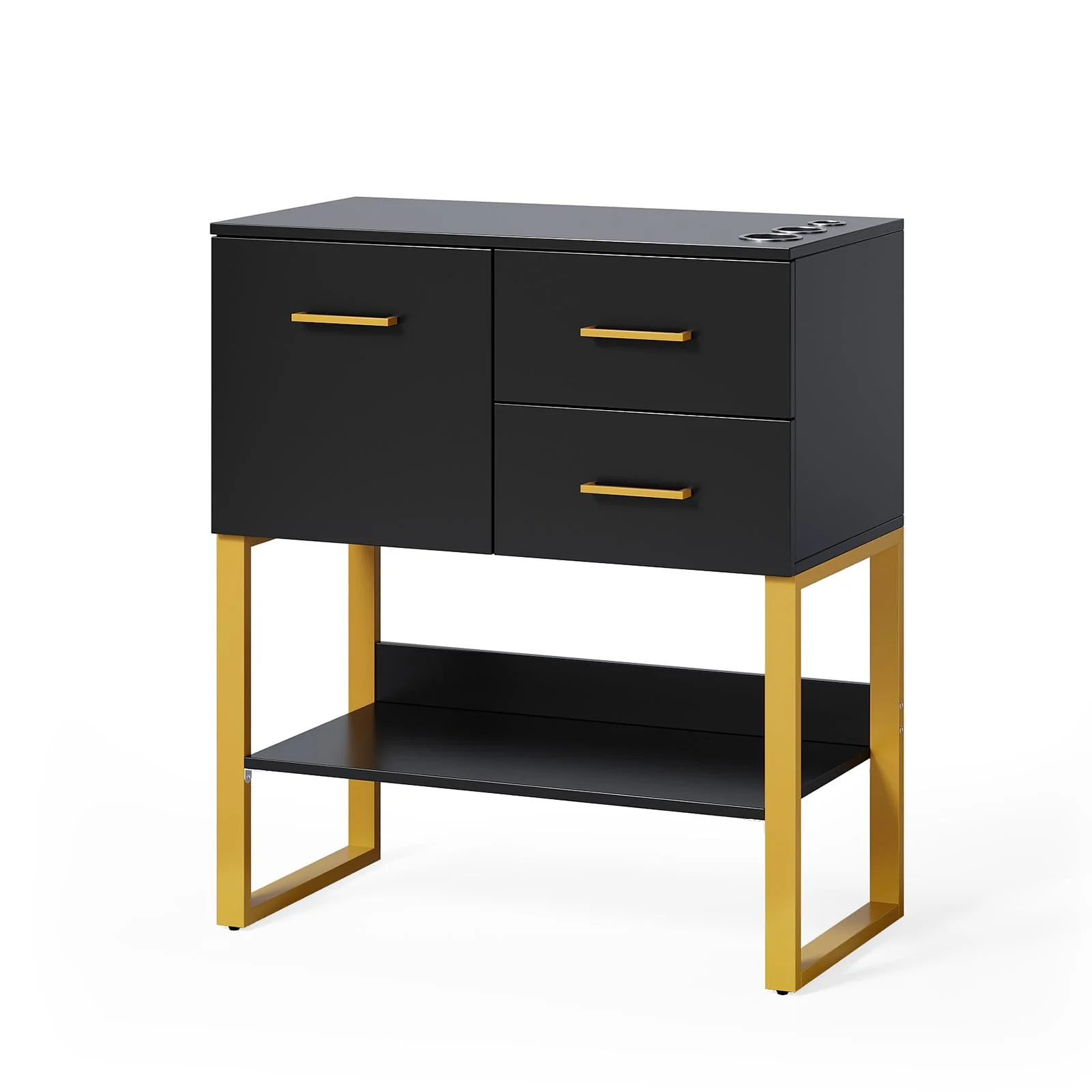 OmySalon HSCOC Salon Styling Storage Station w/2 Drawers 1 Cabinet 1 Open Shelf 3 Hair Dryer Holders - Image 8