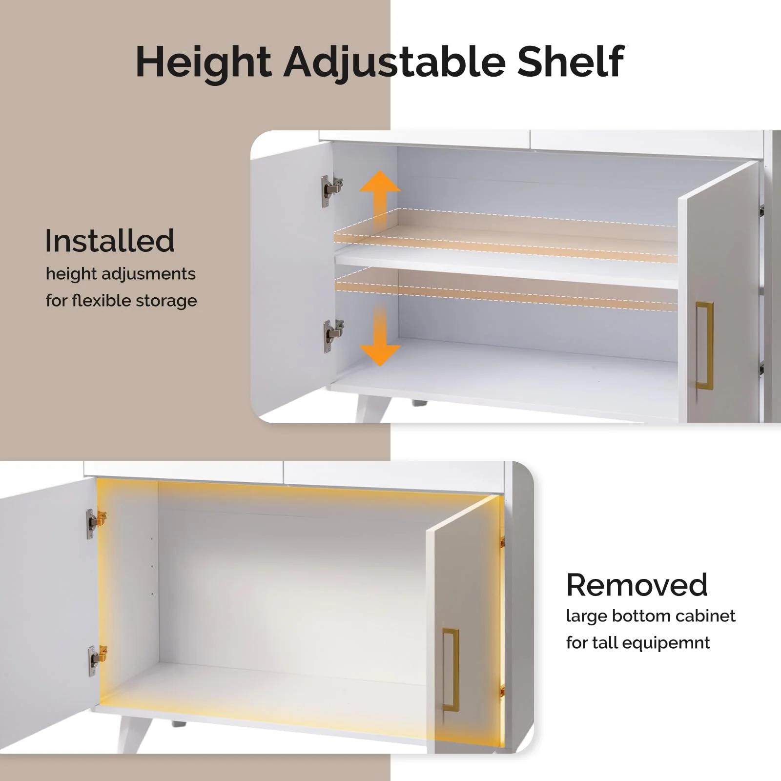 OmySalon HSCRM Salon Styling Storage Station w/Round Mirror & 2 Drawers 1 Cabinet 3 Hair Dryer Holders - Image 11