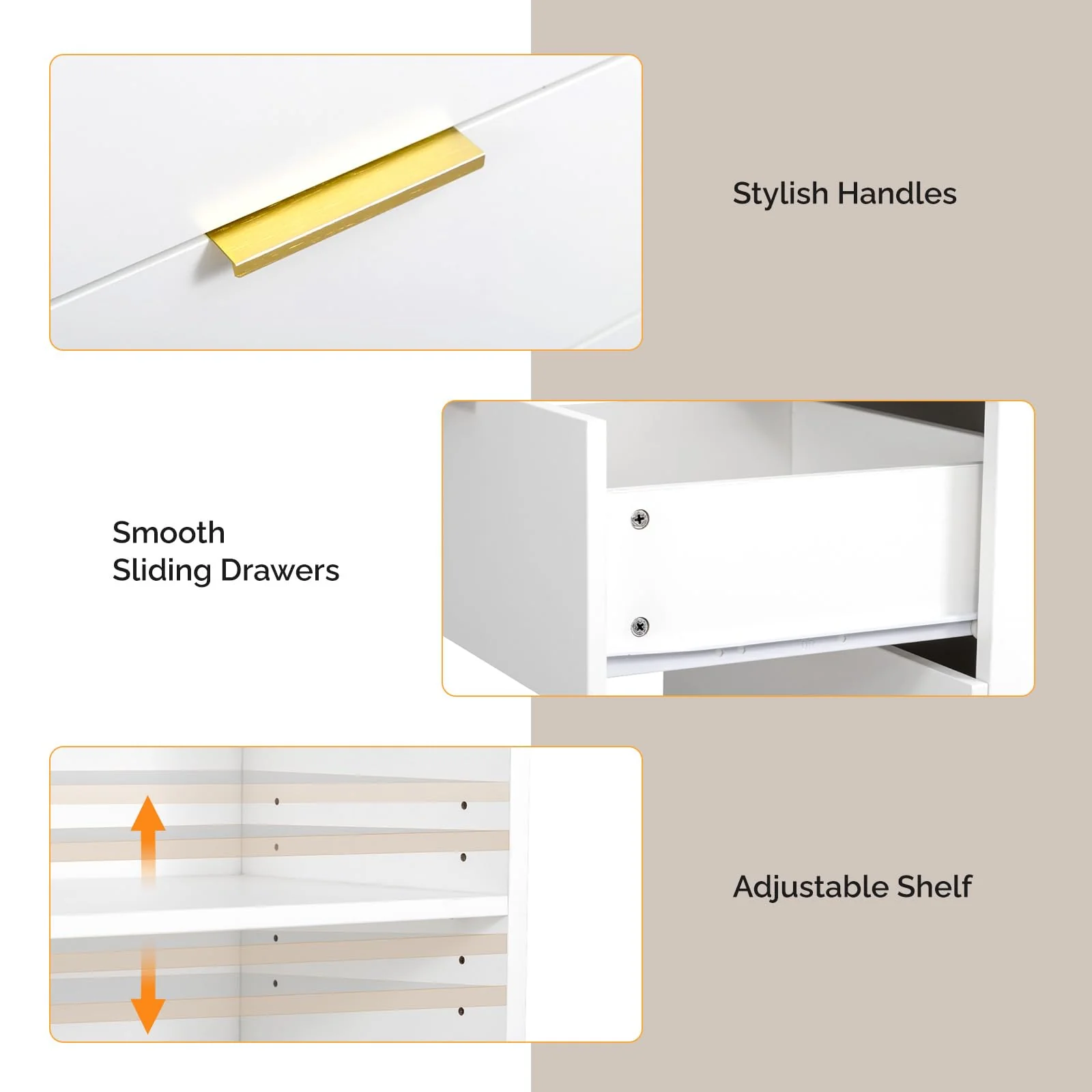 OmySalon HSCS Barber Storage Station Cabinet with 2 Drawers 2 Cabinets 2 Open Shelves 3 Hair Dryer Holders - Image 13