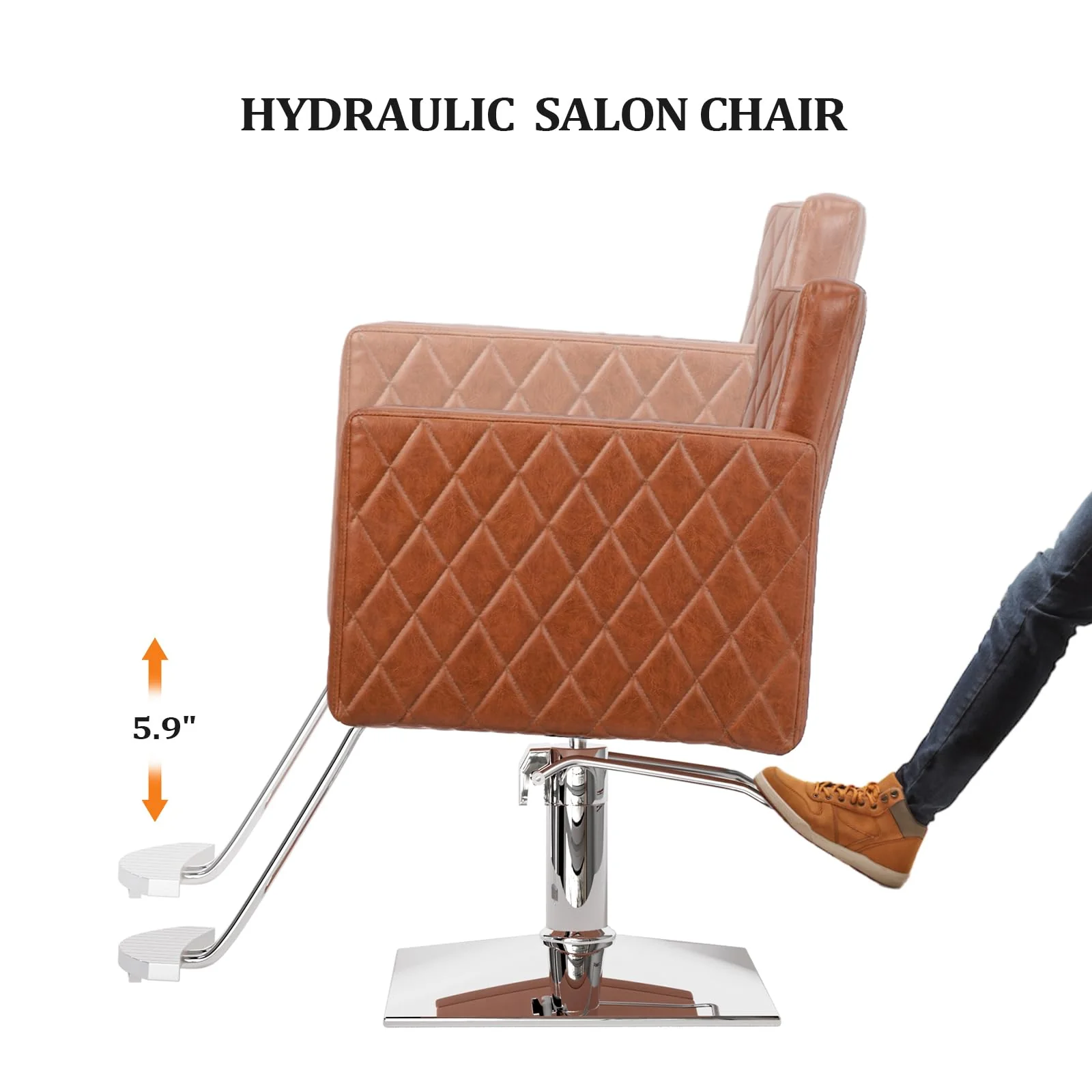 OmySalon SC2002 Heavy Duty Hydraulic Wide Seat Hair Stylist Salon Chair - Image 17