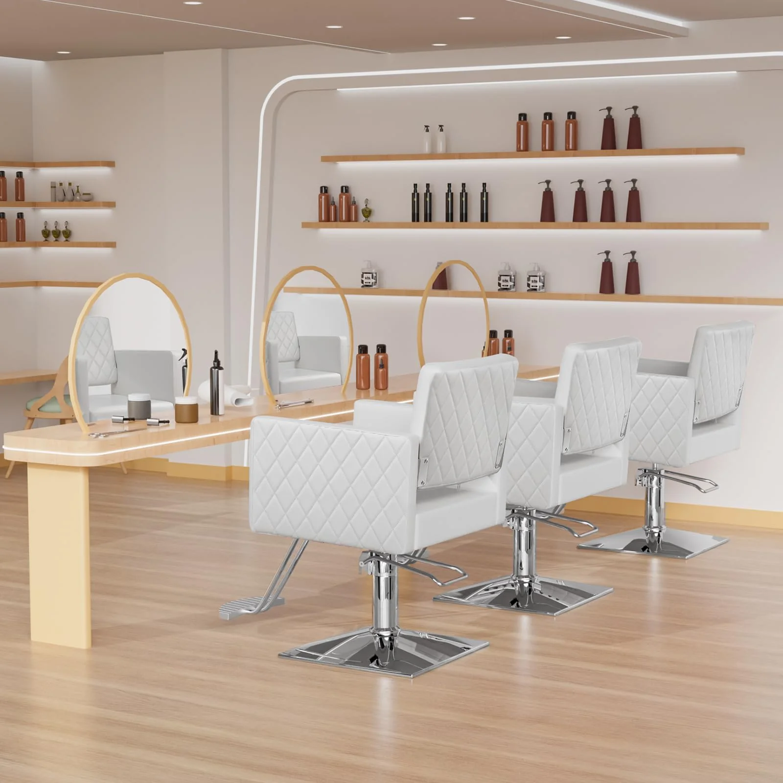 OmySalon SC2002 Heavy Duty Hydraulic Wide Seat Hair Stylist Salon Chair - Image 21