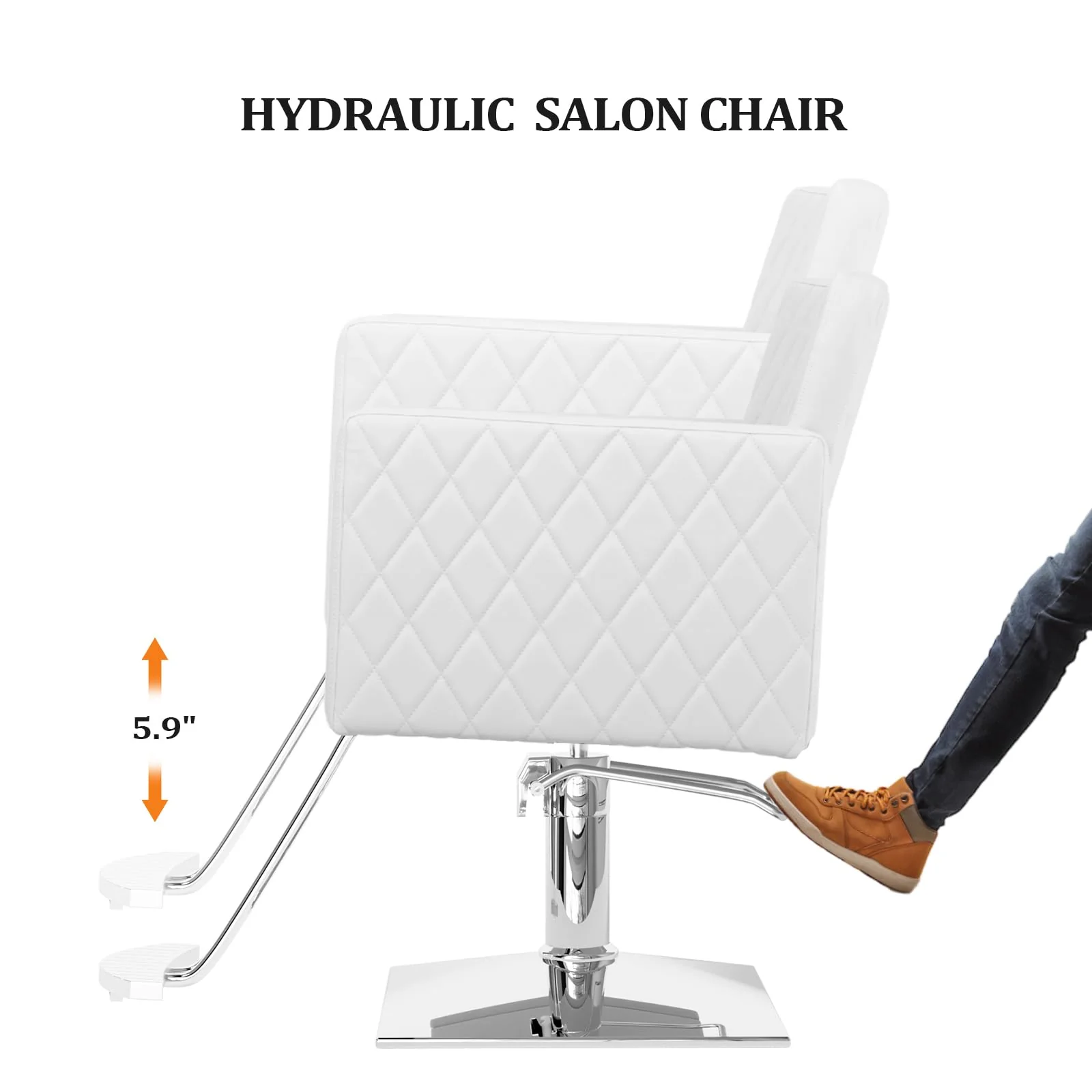 OmySalon SC2002 Heavy Duty Hydraulic Wide Seat Hair Stylist Salon Chair - Image 25