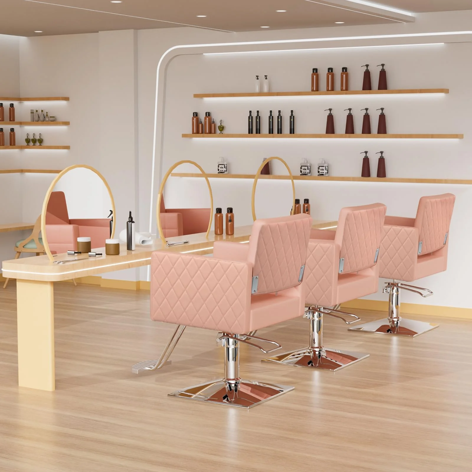 OmySalon SC2002 Heavy Duty Hydraulic Wide Seat Hair Stylist Salon Chair - Image 30
