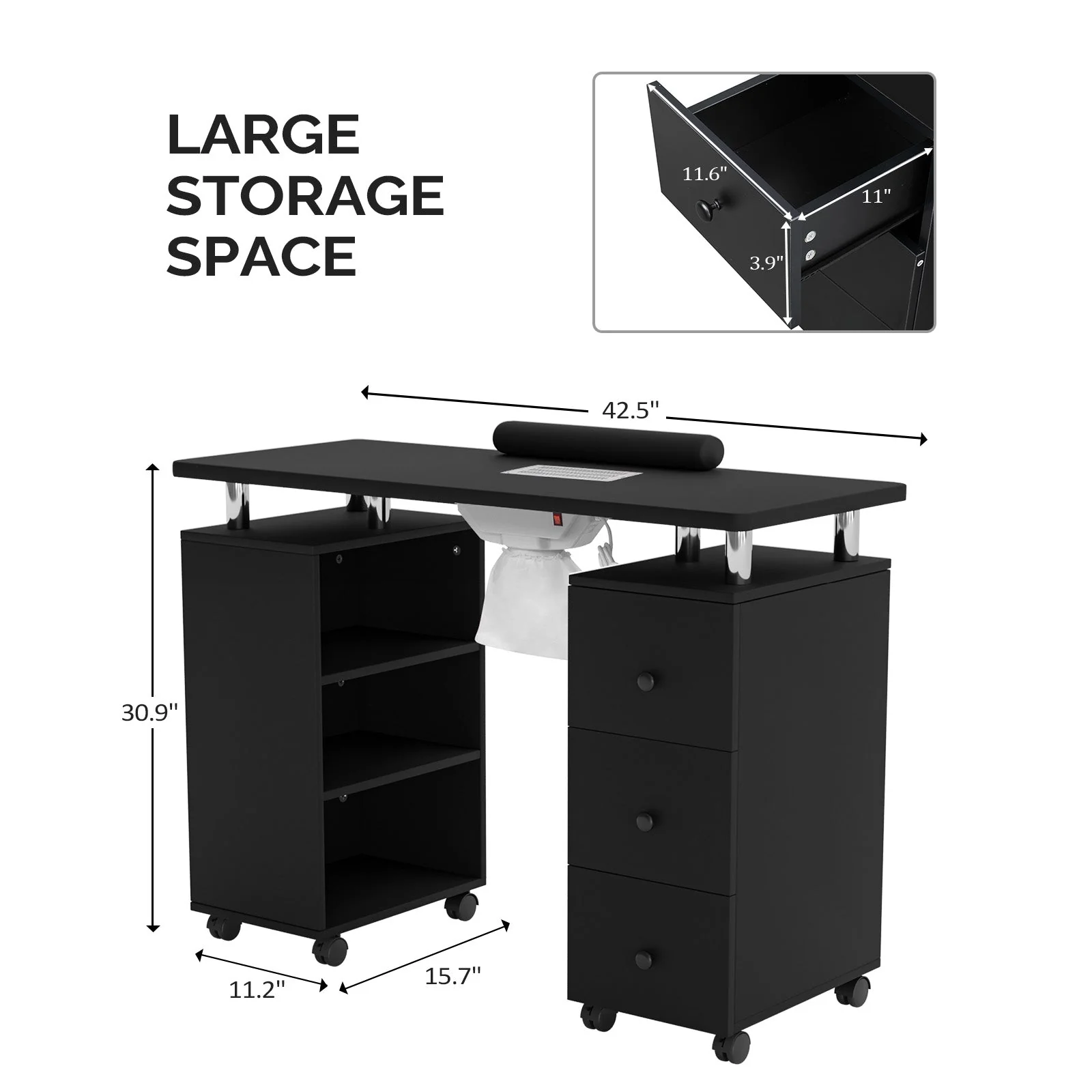 Omysalon Manicure Table w/Electric Dust Collector - Image 18