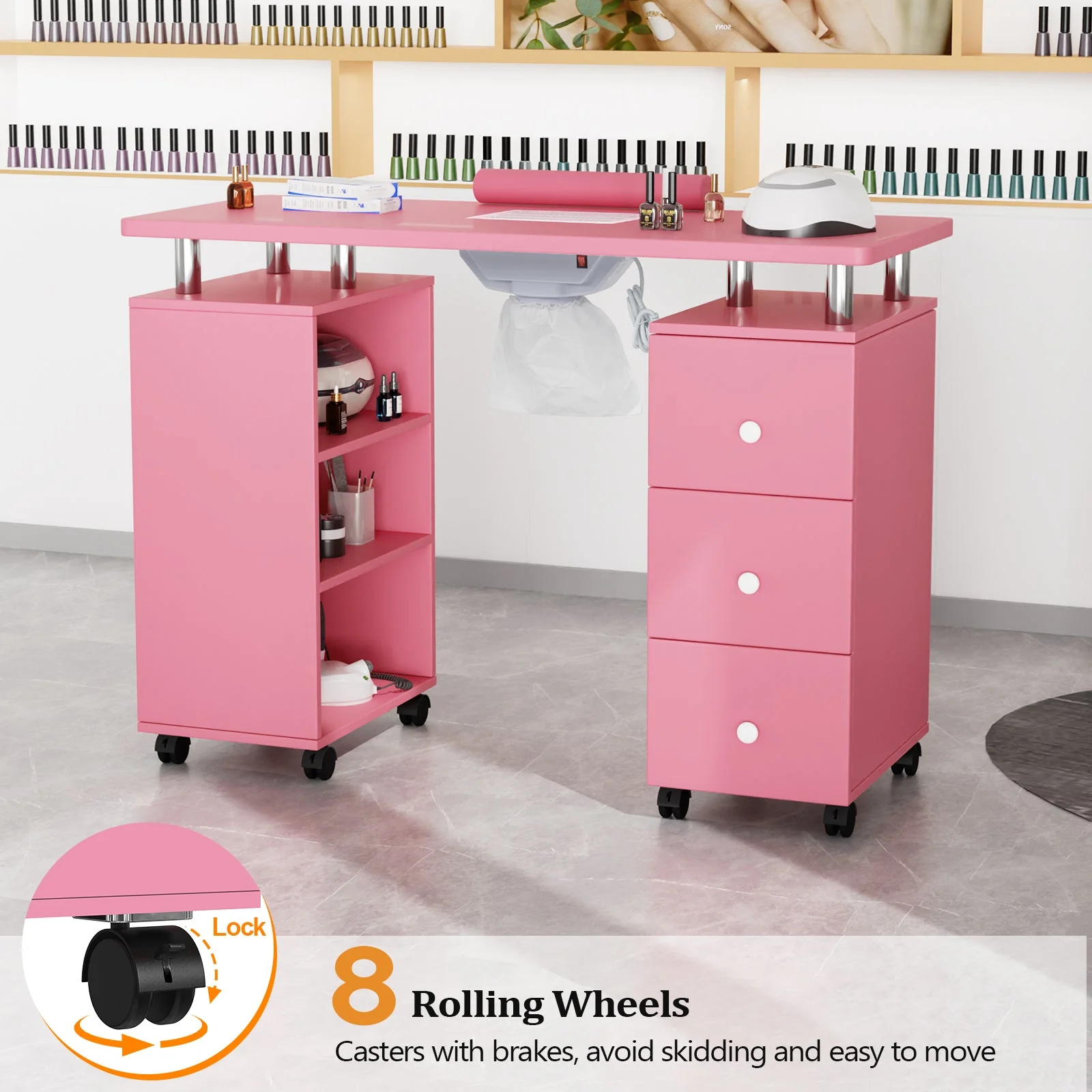 Omysalon Manicure Table w/Electric Dust Collector - Image 26