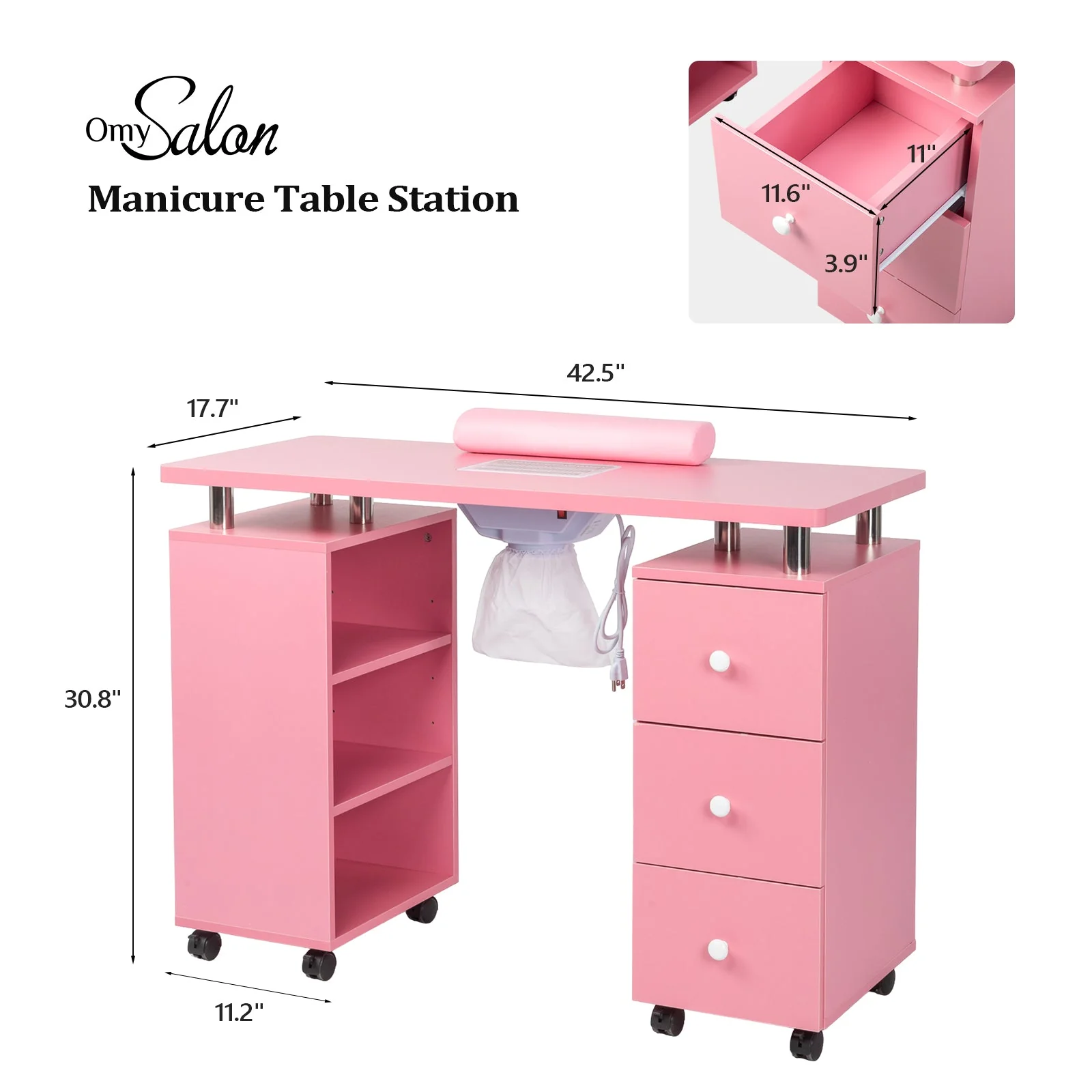 Omysalon Manicure Table w/Electric Dust Collector - Image 27