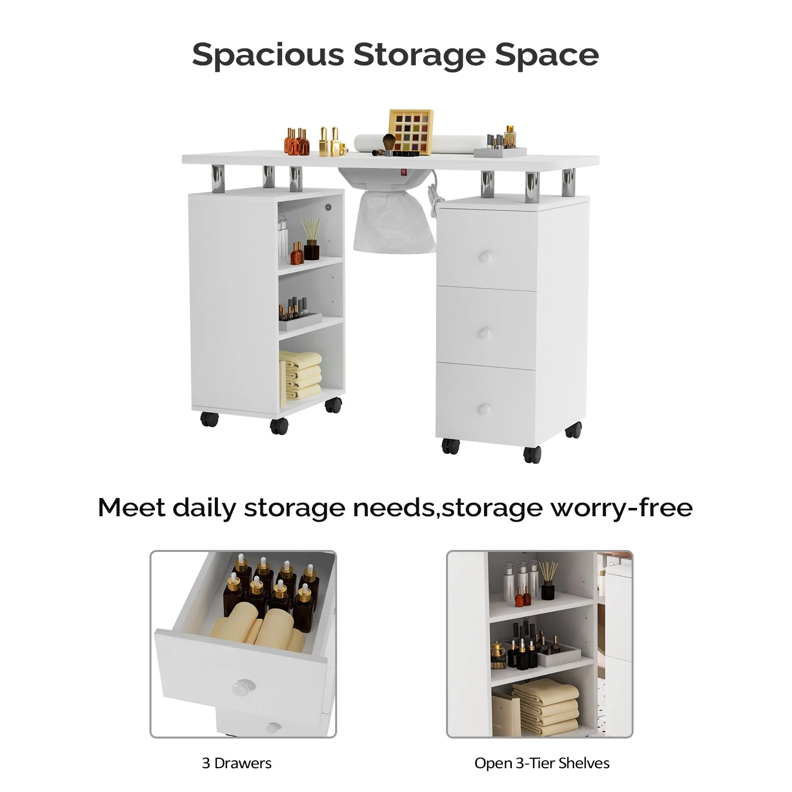 Omysalon Manicure Table w/Electric Dust Collector - Image 5