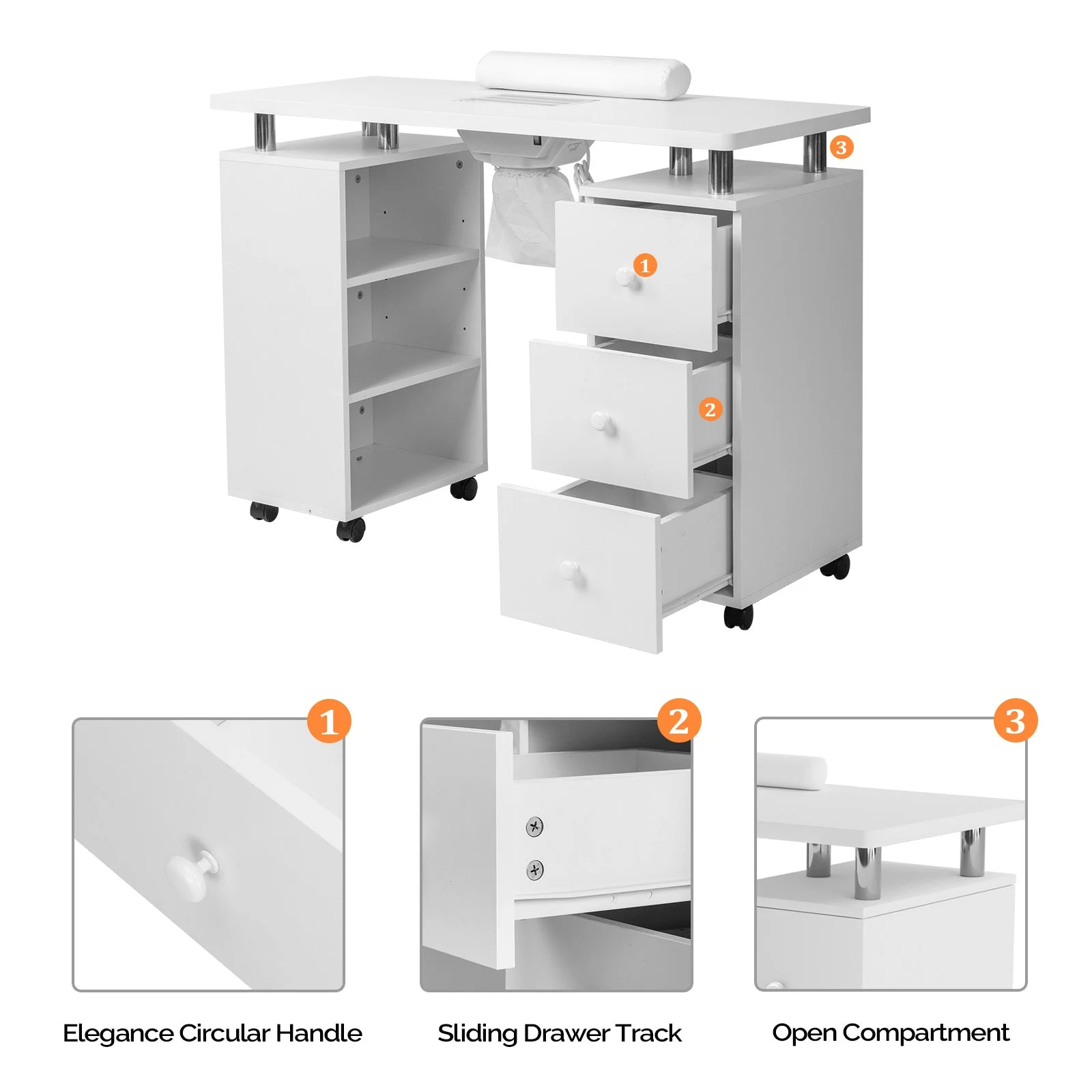 Omysalon Manicure Table w/Electric Dust Collector - Image 8