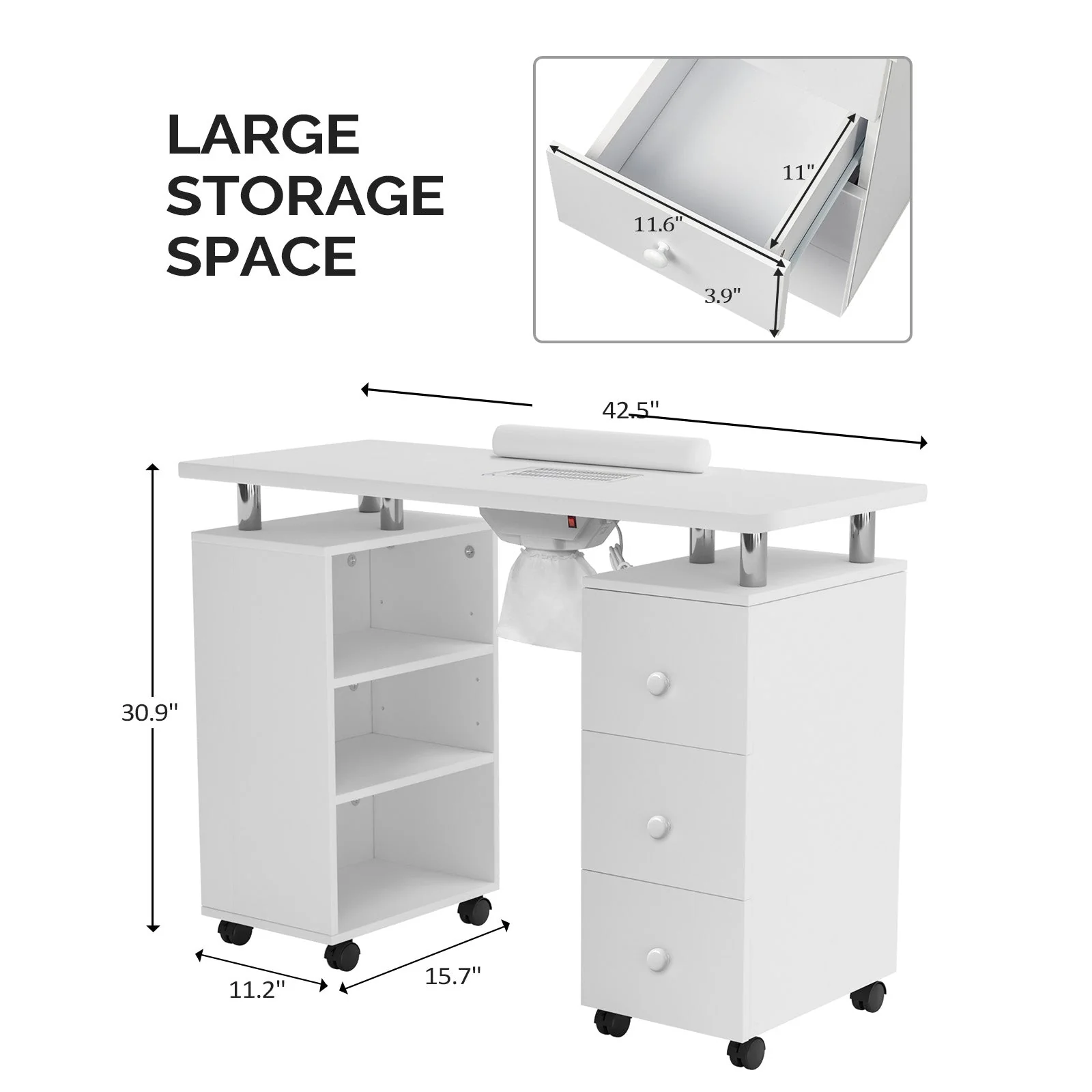 Omysalon Manicure Table w/Electric Dust Collector - Image 9
