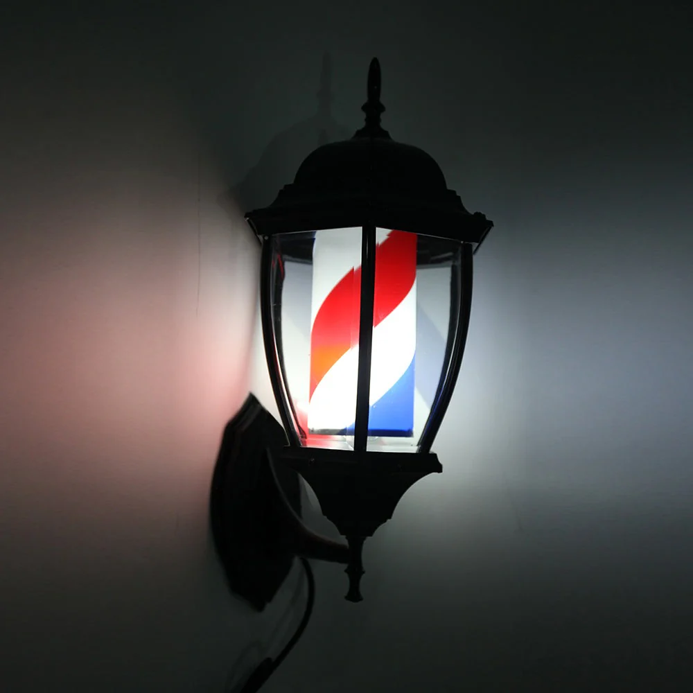 OmySalon 20in Barber Pole Light with Rotating Red White Blue LED Strips - Image 4