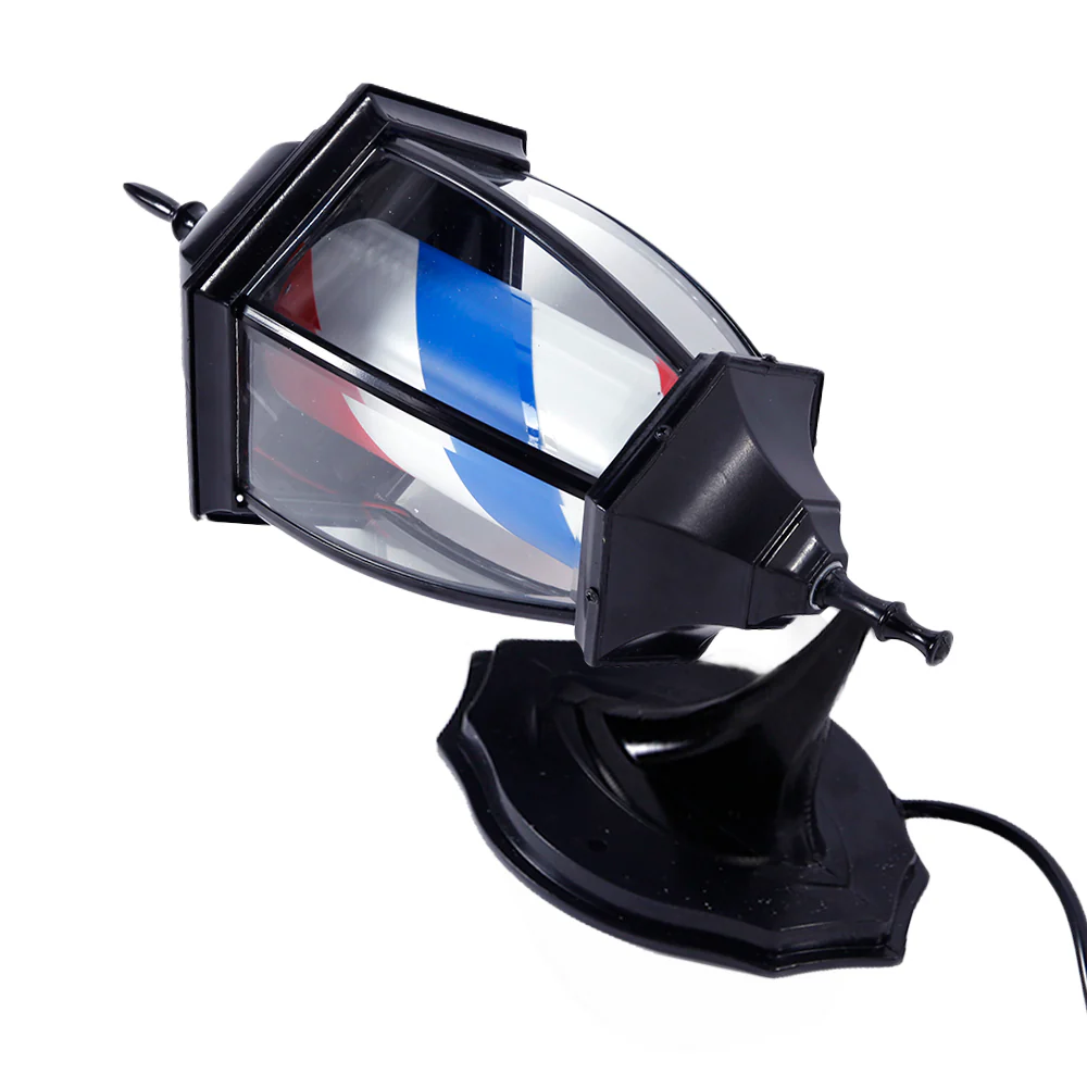 OmySalon 20in Barber Pole Light with Rotating Red White Blue LED Strips - Image 6
