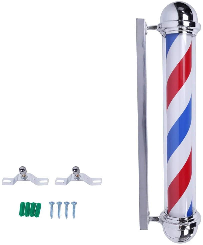 OmySalon 36in Barber Pole Light with Rotating Red White Blue LED Strips - Image 6