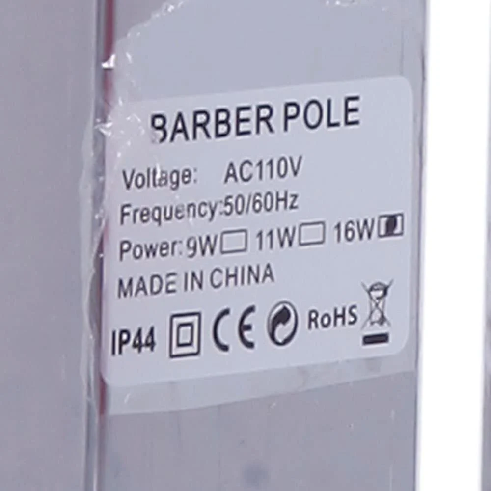 OmySalon 36in Barber Pole Light with Rotating Red White Blue LED Strips - Image 8