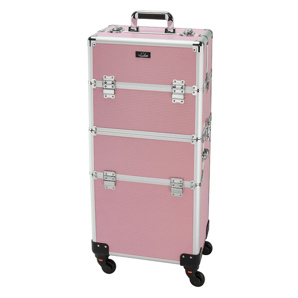 Omysalon MCA201 2-in-1 Aluminum Rolling Makeup Cosmetic Organizer Train Case - Image 10