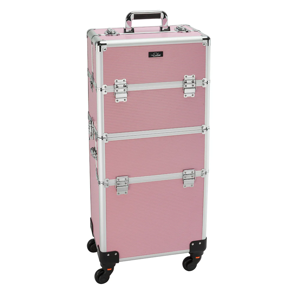 Omysalon MCA201 2-in-1 Aluminum Rolling Makeup Cosmetic Organizer Train Case - Image 16