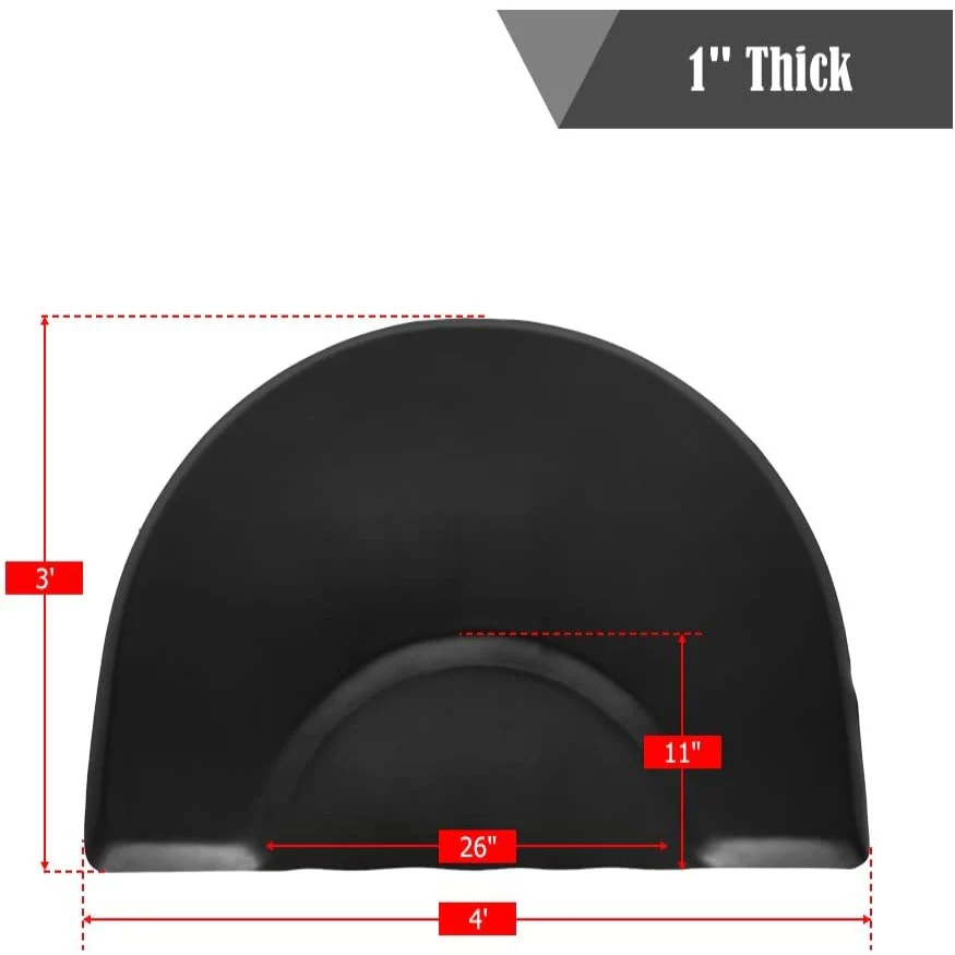 OmySalon 3' x 4' Anti Fatigue Mat Circular Salon Barber Mat for Hair Stylist 1in Thick - Image 3