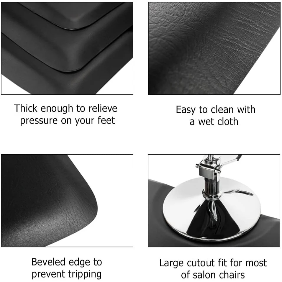 OmySalon 3' x 4' Anti Fatigue Mat Circular Salon Barber Mat for Hair Stylist 1in Thick - Image 5