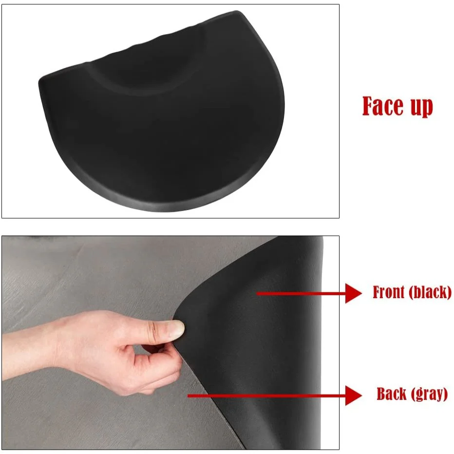 OmySalon 3' x 4' Anti Fatigue Mat Circular Salon Barber Mat for Hair Stylist 1in Thick - Image 6