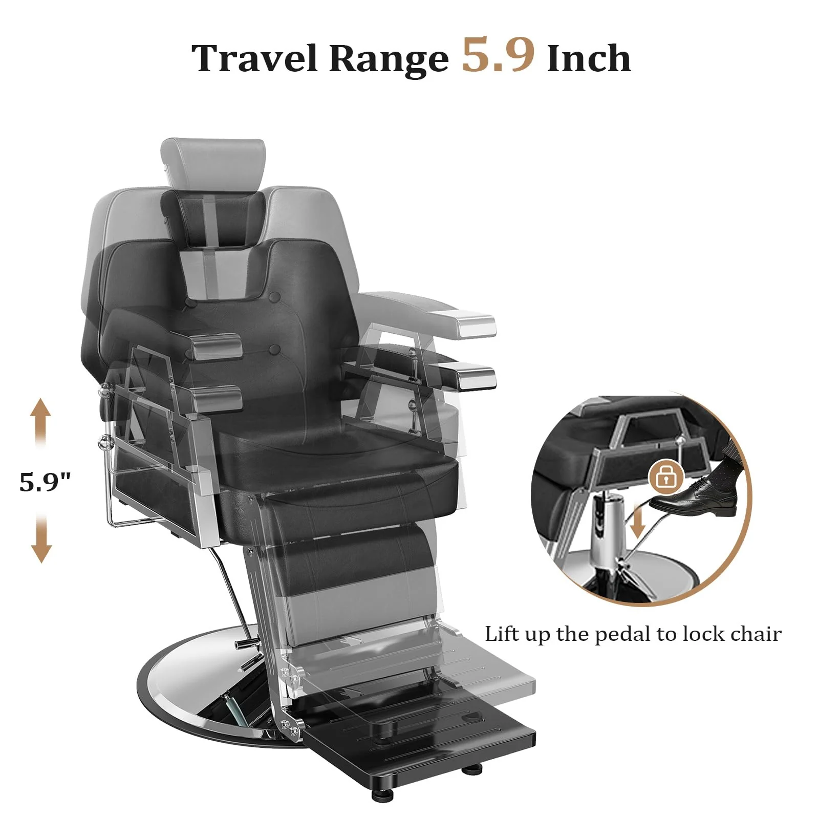 OmySalon Modern Classic Barber Chair Parts - Image 3