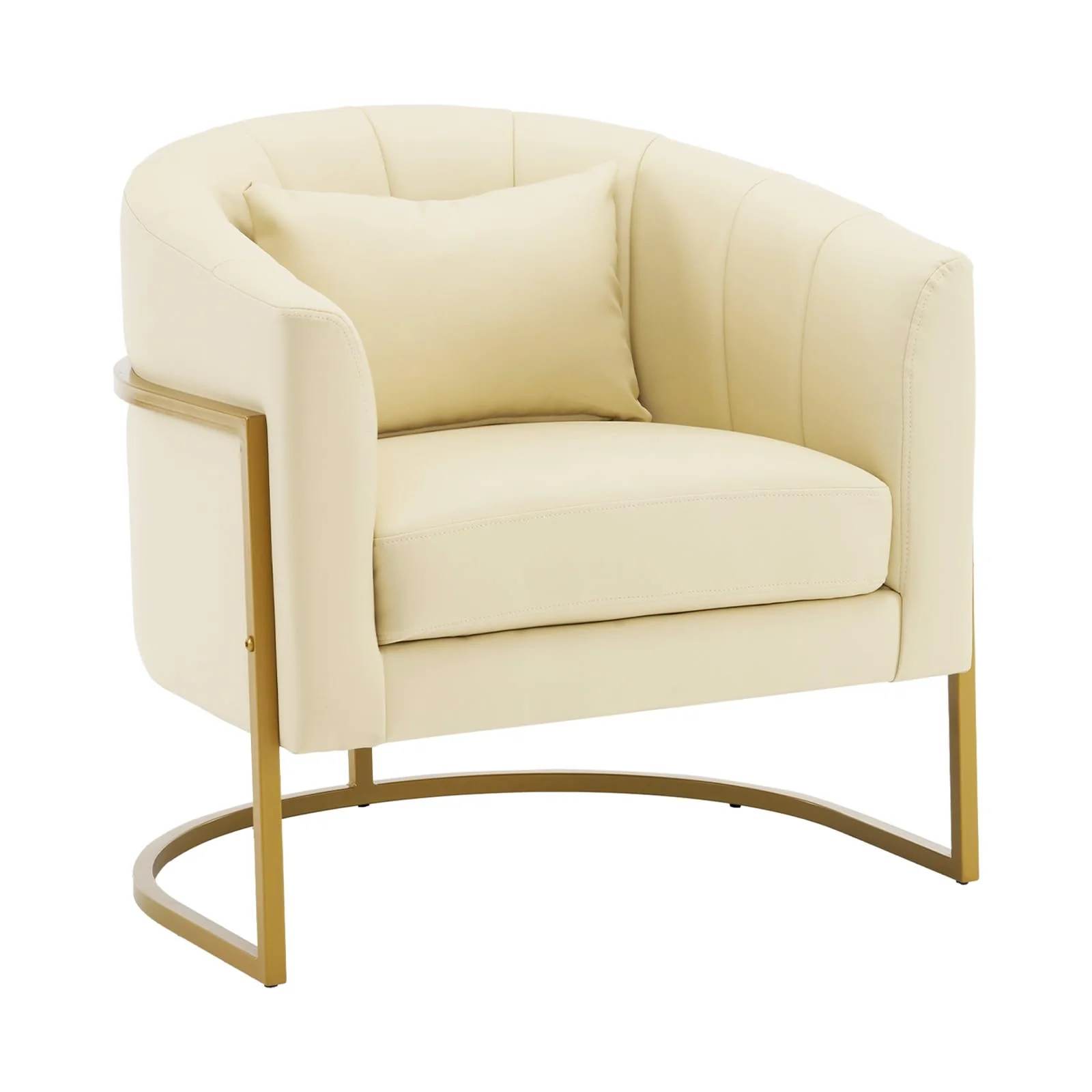 OmySalon Modern Velvet Vanity Manicure Chair with Gold Metal Support & Comfotable Armrest Pillow - Image 25