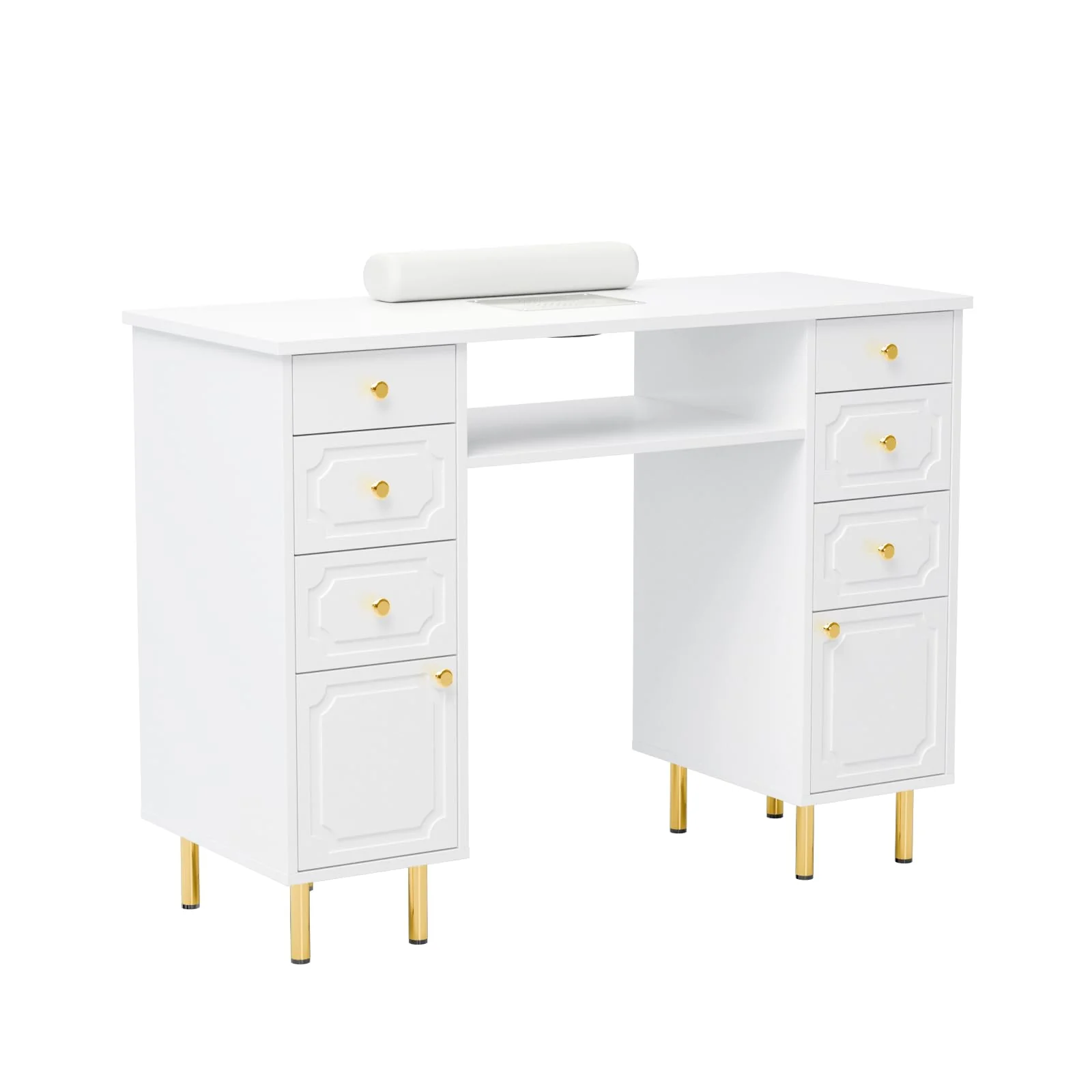 OmySalon MT-FORMED Nail Manicure Table w/Electric Dust Collector & Wrist Rest - Image 8