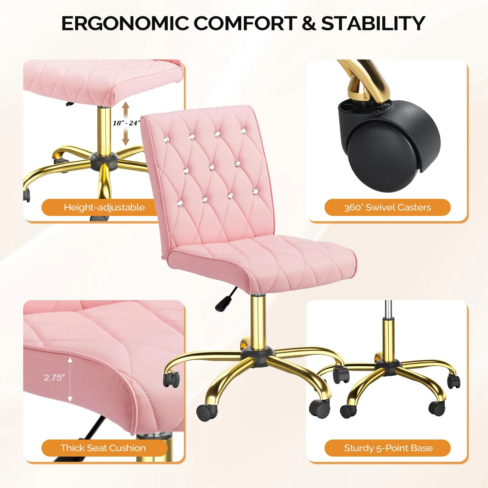 OmySalon MT-SC Nail Manicure Table w/Electric Dust Collector & Wrist Rest & Diamond Decoration - Image 35