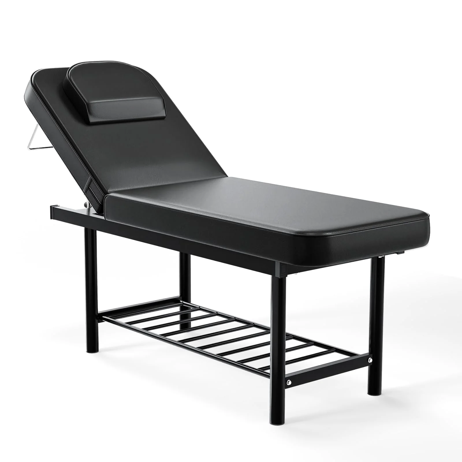 OmySalon MTB 72in Professional Stationary Physical Therapy Massage Table with Adjustable Backrest & Removable Headrest - Image 9