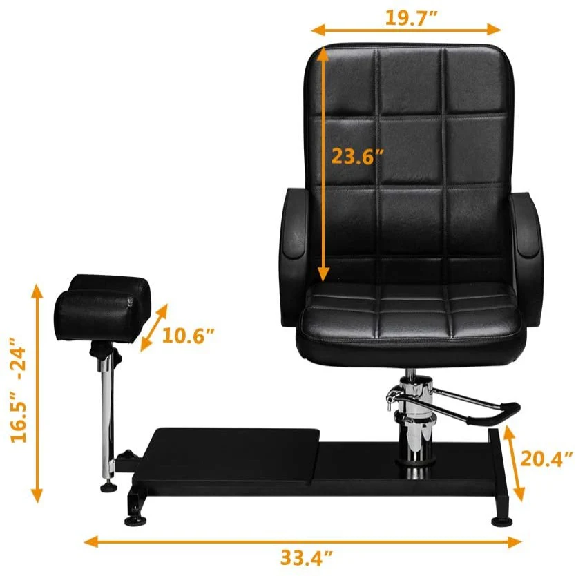 OmySalon PC-B Foot Massage Pedicure Unit with Height Adjustable Hydraulic Chair & Retractable Foot Rest - Image 4