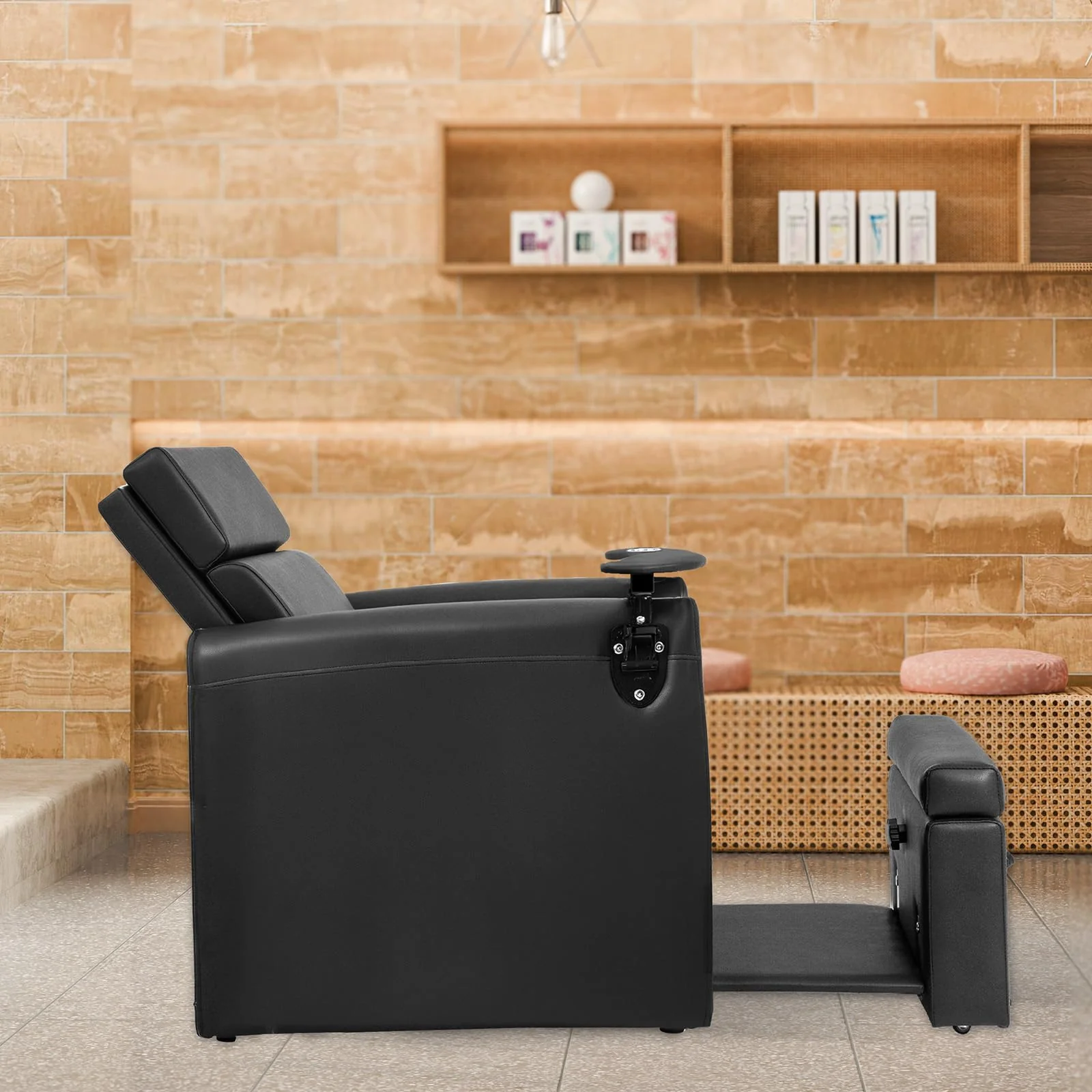 OmySalon PCE-WR Professional Full-Floor Support Electric Pedicure Chair with Adjustable Backrest & Hidden Storage Platfo - Image 9