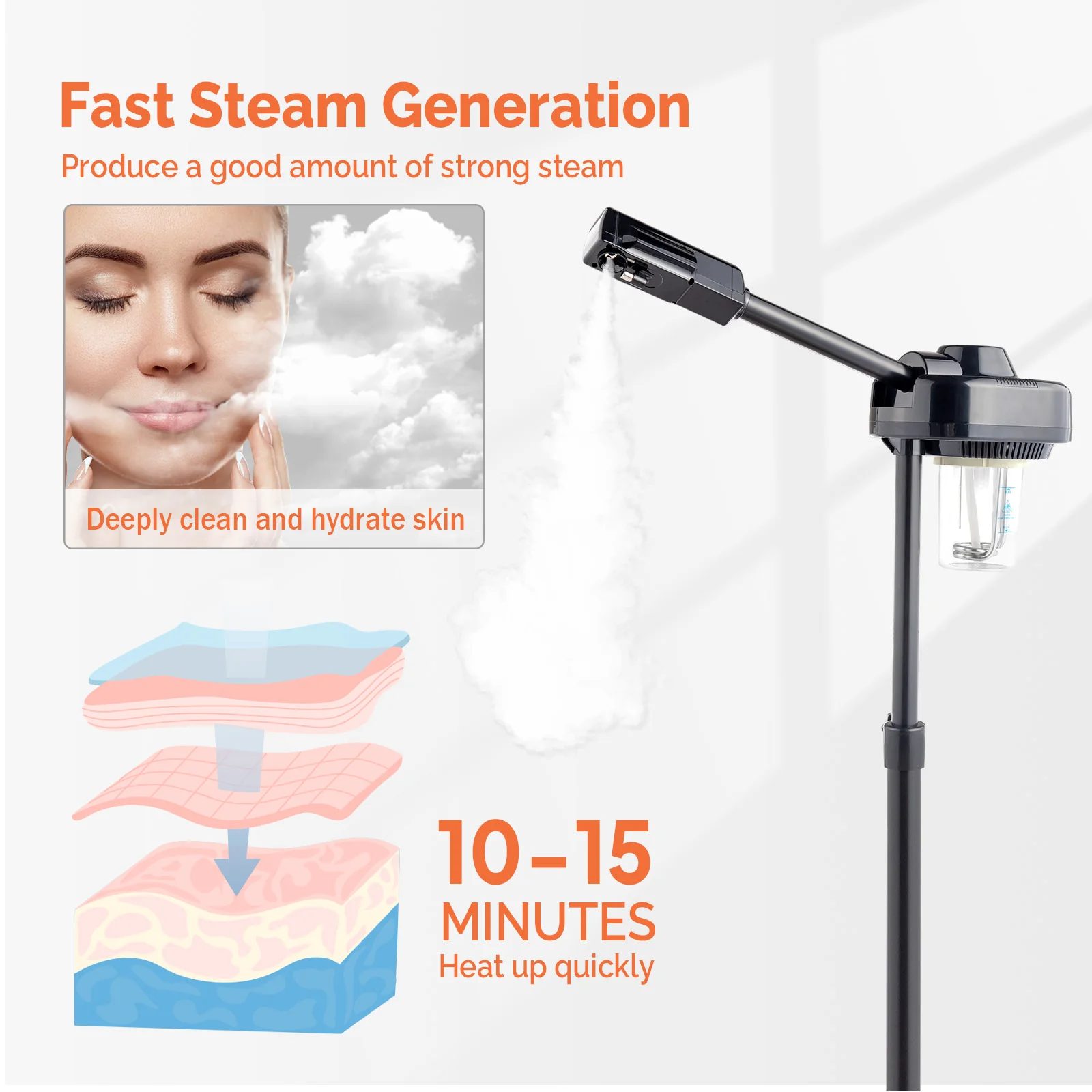 OmySalon Professional Esthetician Facial Steamer with Hot Ozone Mist - Image 4