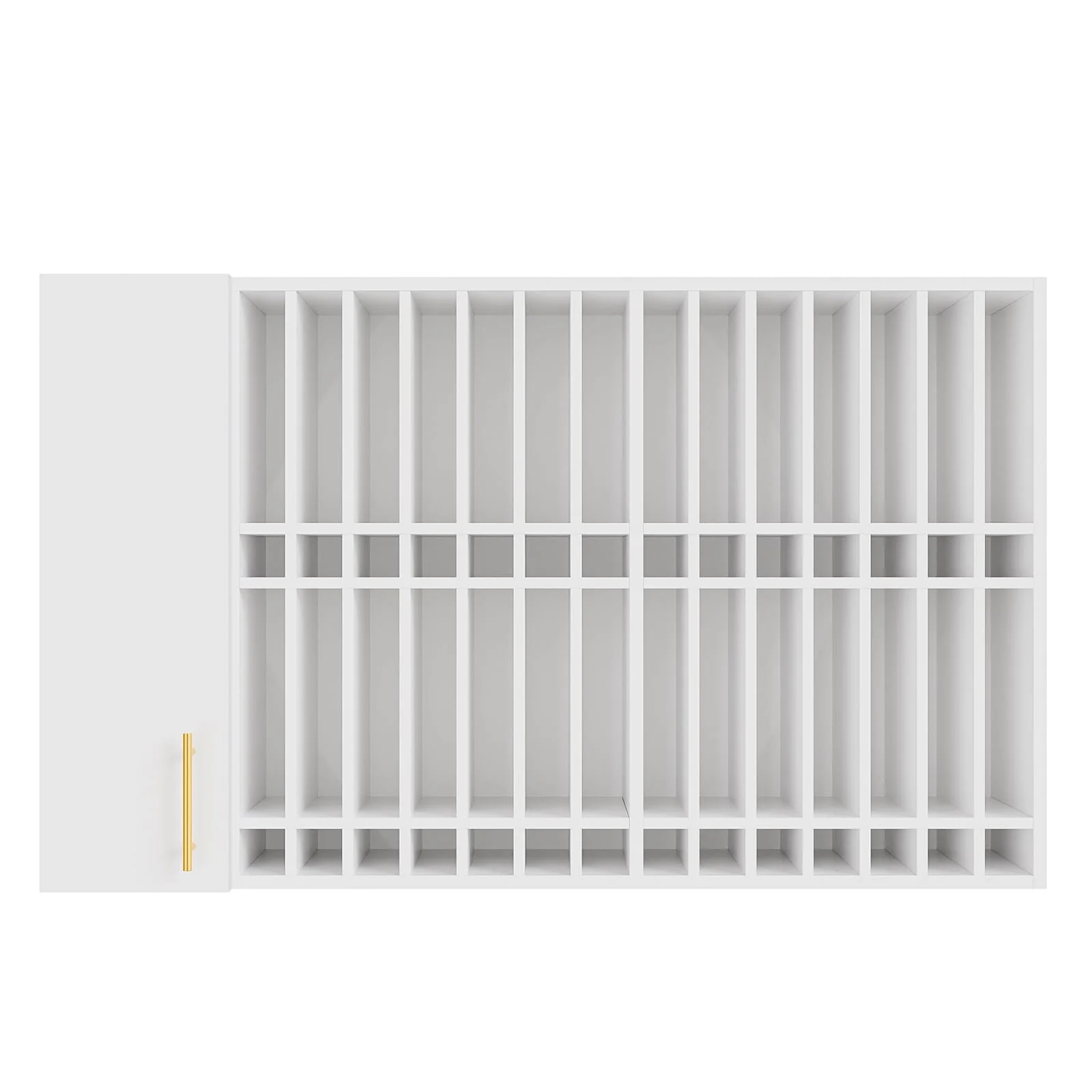OmySalon HCRW Professional Wall Mounted Hair Color Organizer Rack Cabinet with Adjustable Shelves - Image 12