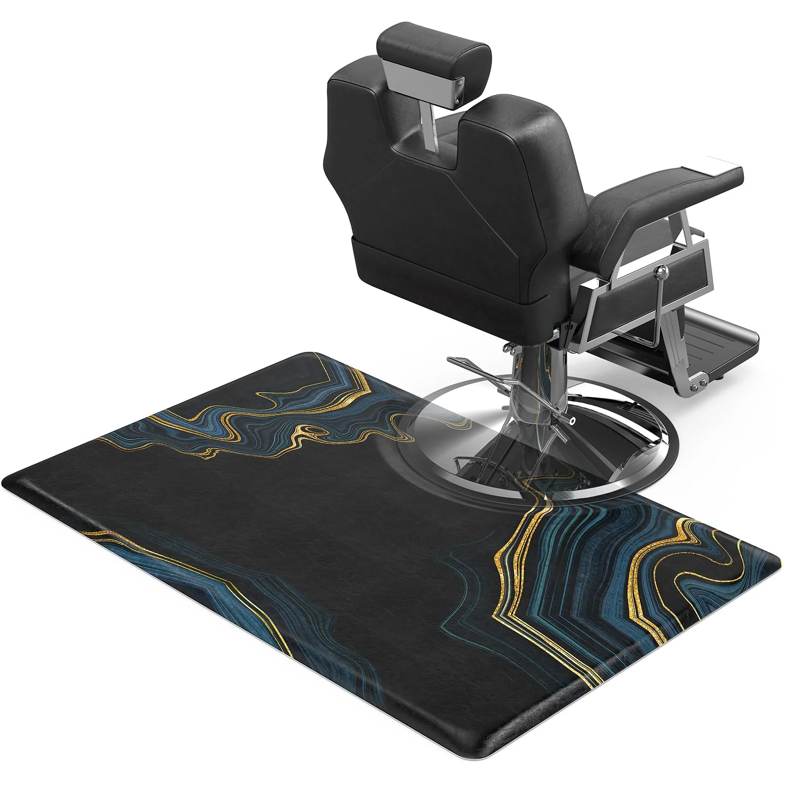 OmySalon Rectangle Salon Anti Fatigue Mat for Round Base Hair Stylist