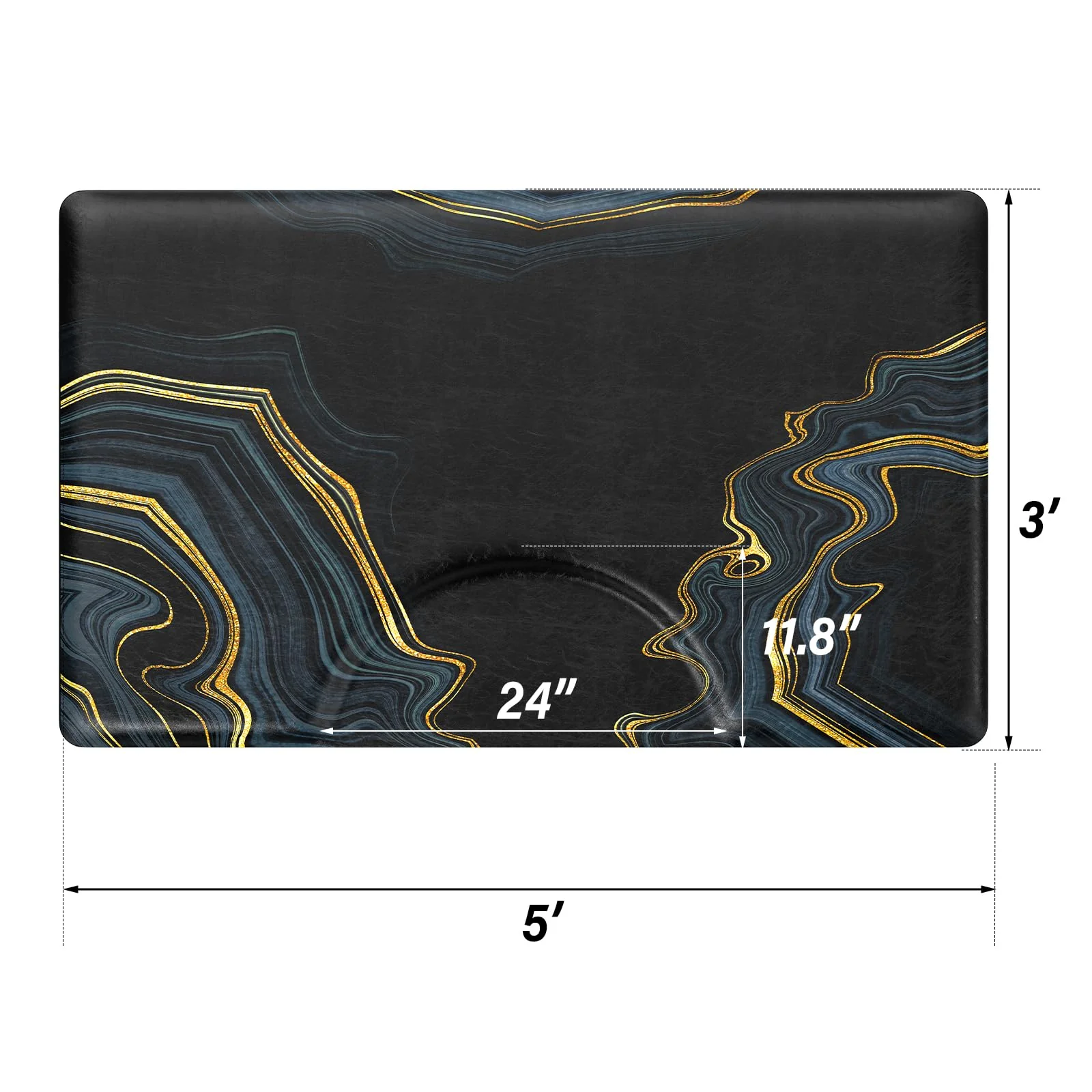 OmySalon Rectangle Salon Anti Fatigue Mat for Round Base Hair Stylist - Image 12