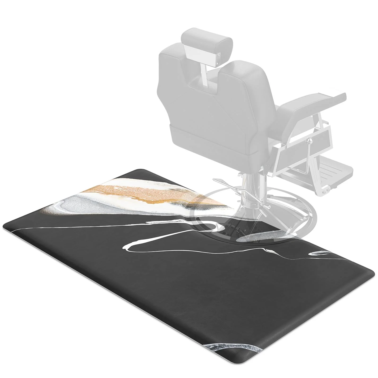 OmySalon Rectangle Salon Anti Fatigue Mat for Round Base Hair Stylist - Image 19