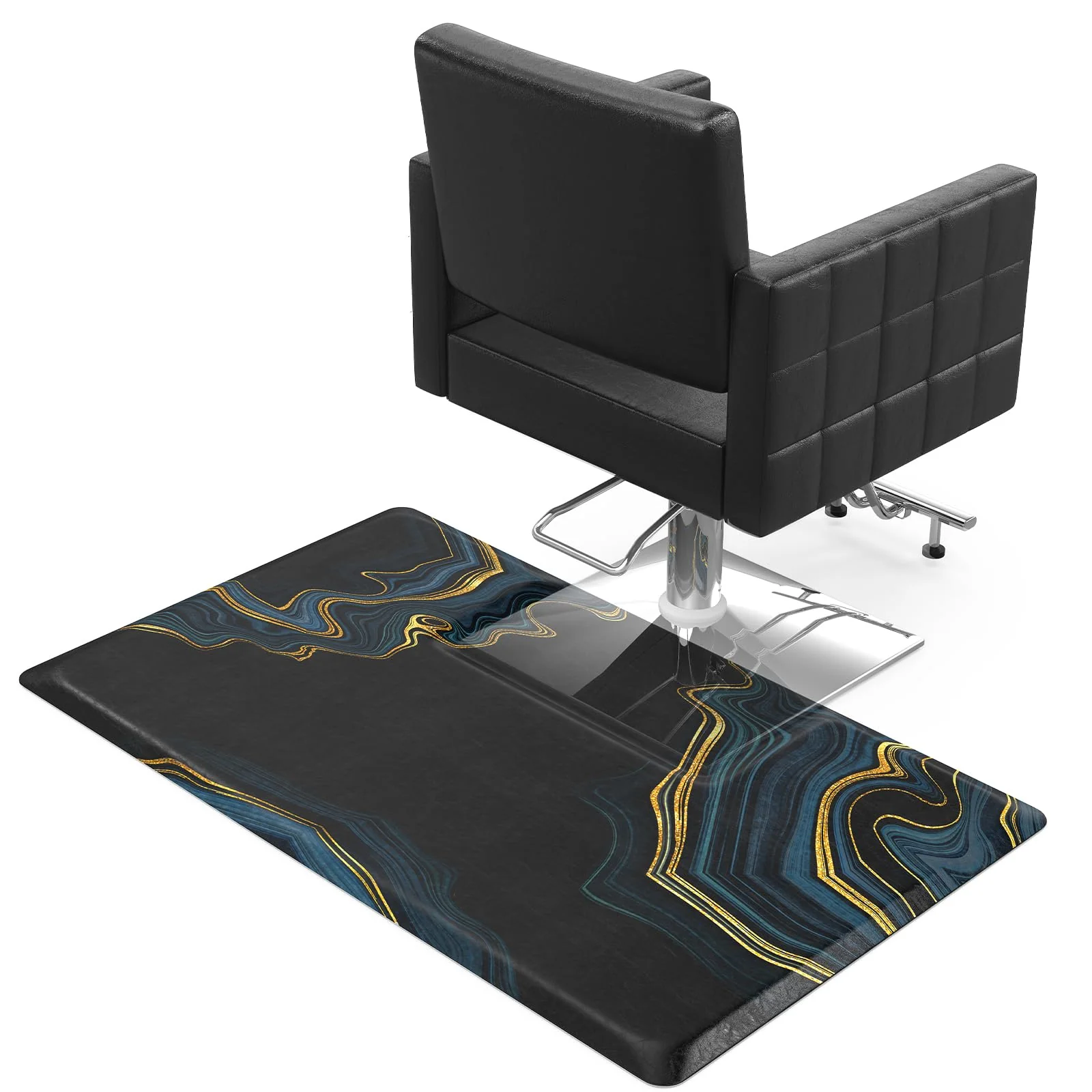OmySalon 3'x5' Rectangle Salon Anti Fatigue Mat with Square Cutout 3/4" Thick