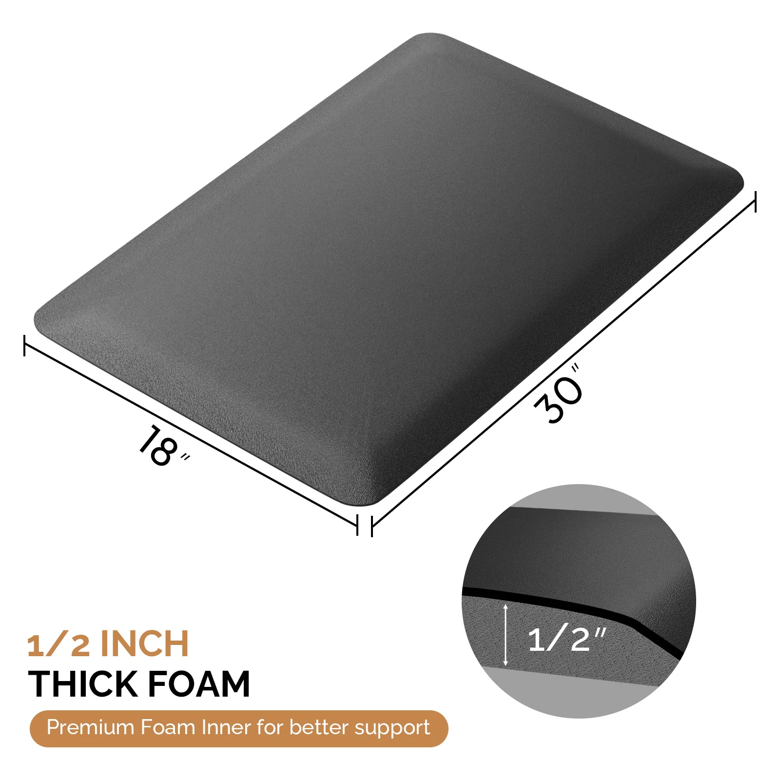 OmySalon Rectangle Salon Anti Fatigue Shampoo Mat 1/2in 3/4in Thick - Image 5