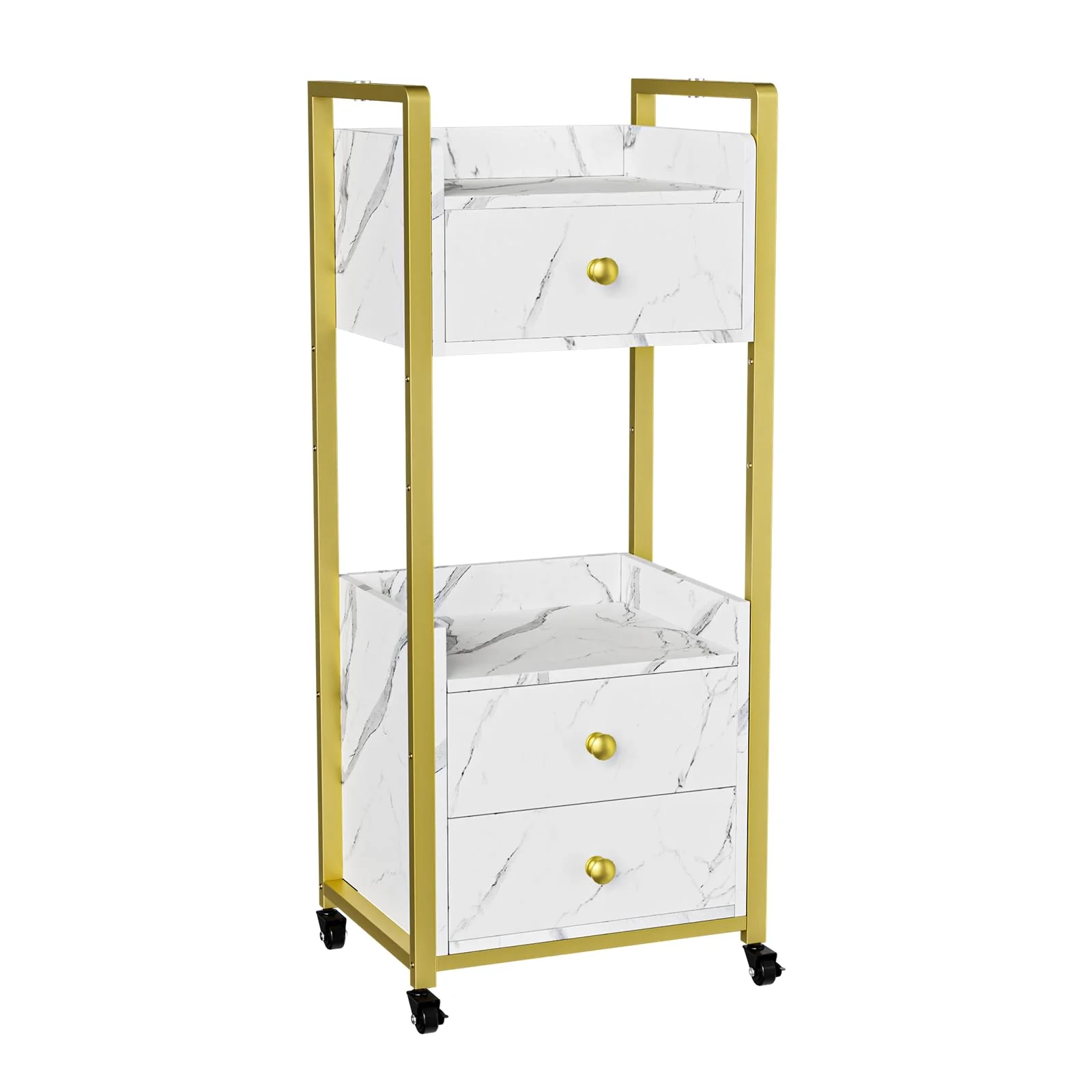 OmySalon Rolling Utility Esthetician Trolley Cart with Wheels - Image 19
