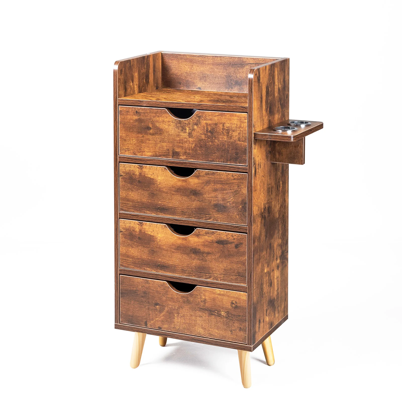 OmySalon HSC-16 4-Layer Salon Styling Storage Station w/4 Drawers 2 Hair Dryer Holders & Raised Table Legs - Image 17