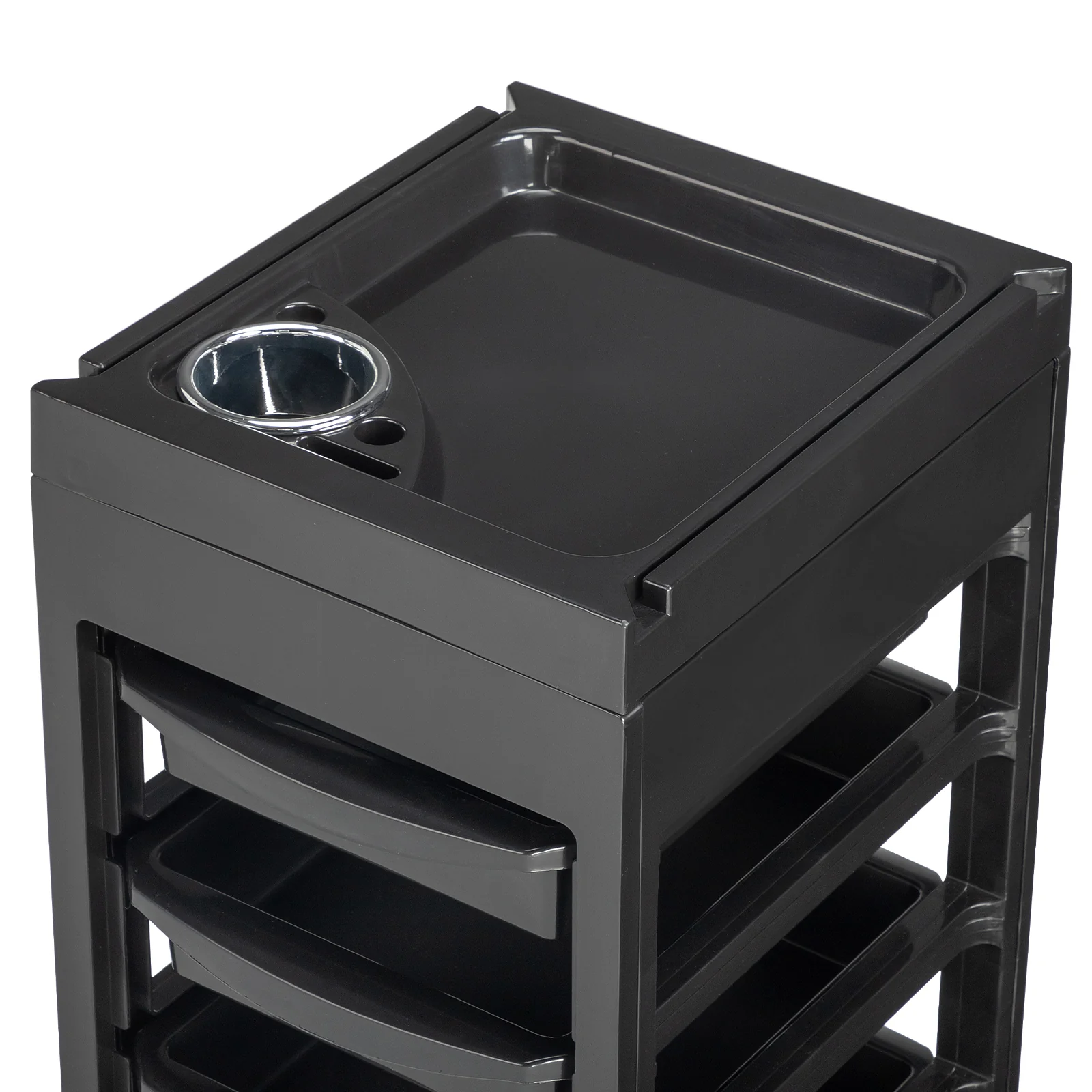 OmySalon ST1701 Rolling Salon Trolley Cart w/Wheels & 5 Drawers Hair Dryer Holders - Image 9