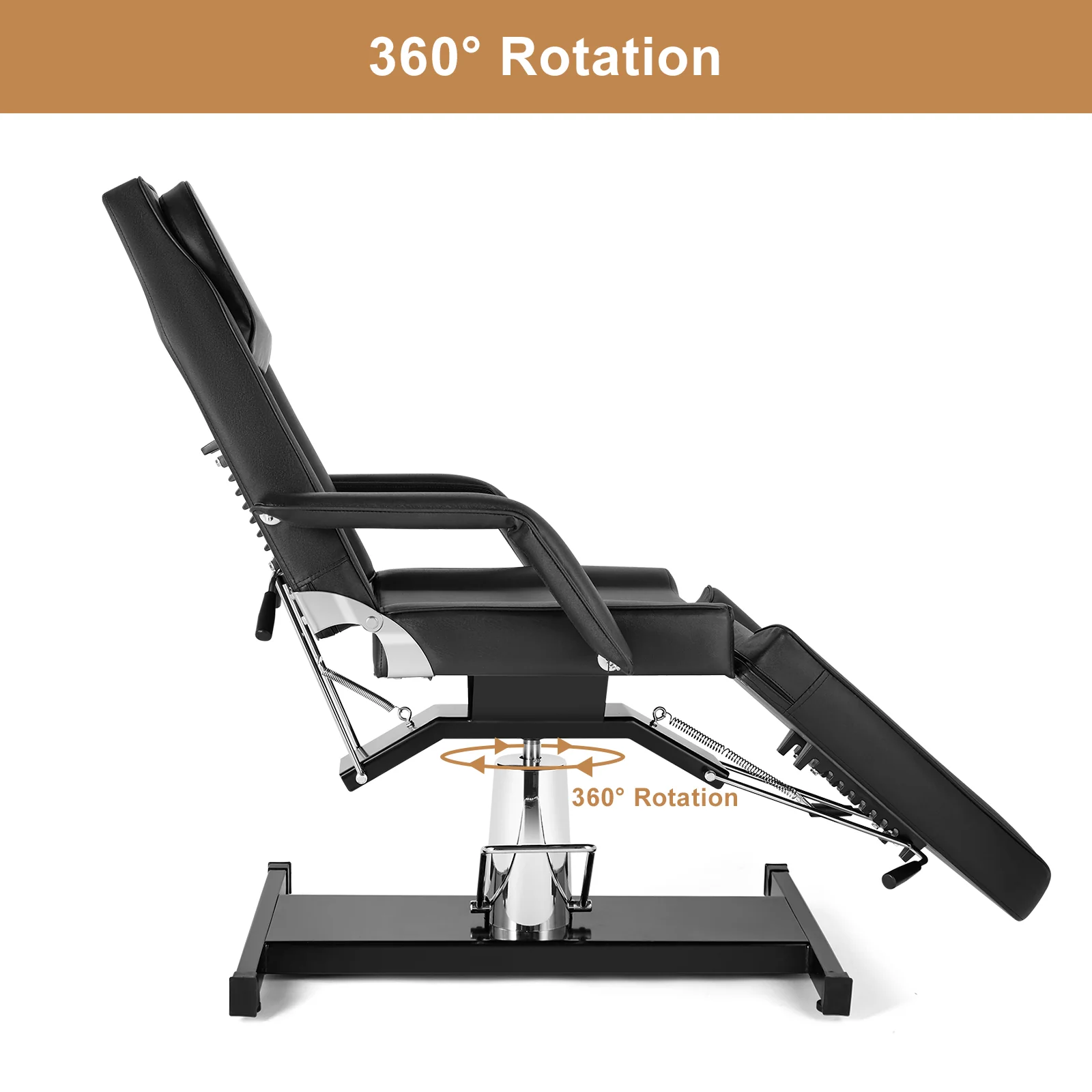 OmySalon SBWP 73in 360 Degree Rotating Hydraulic Height Adjustable Facial Massage Bed - Image 5