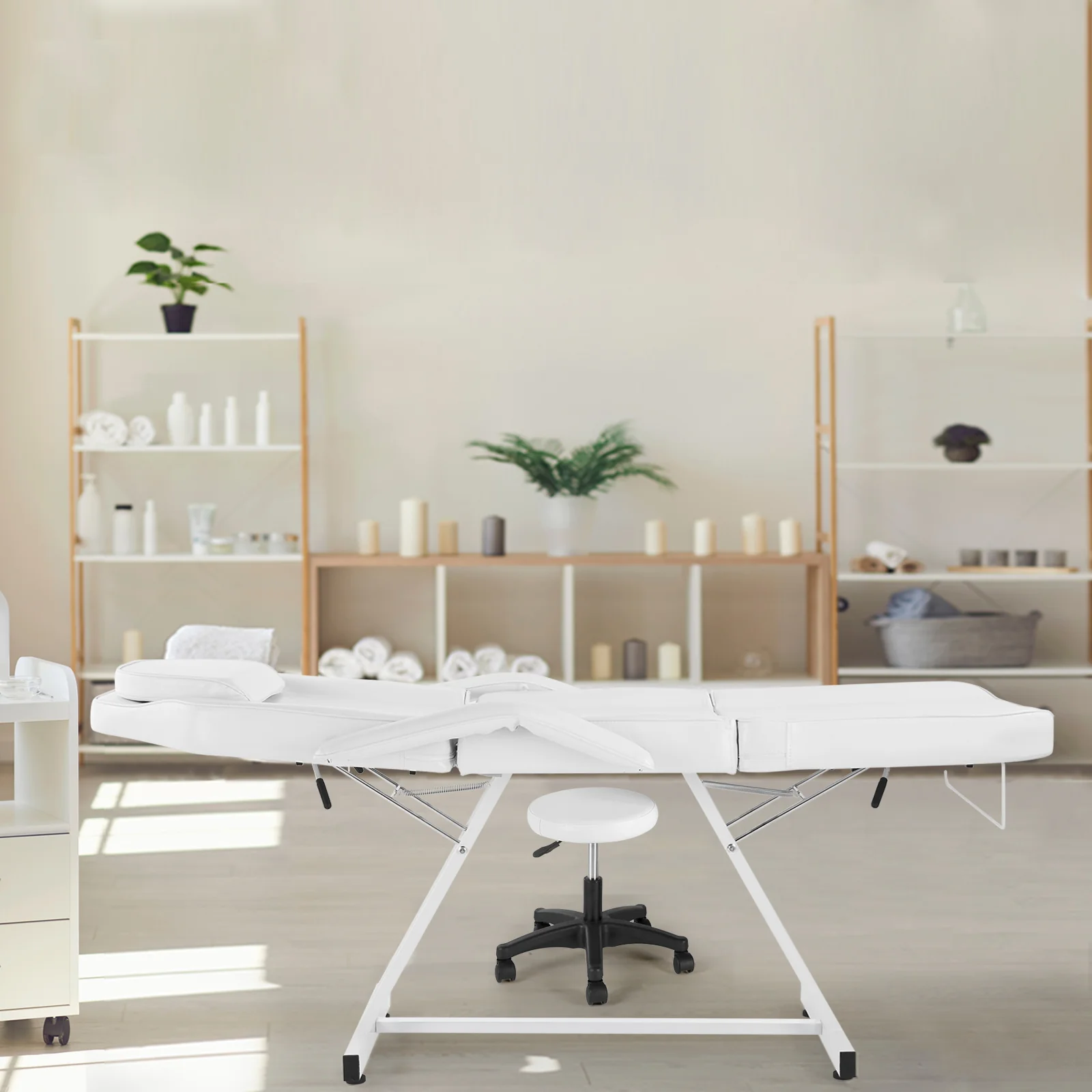 OmySalon SBWS 73in Adjustable Facial Massage Bed w/Hydraulic Rotating Stool - Image 13