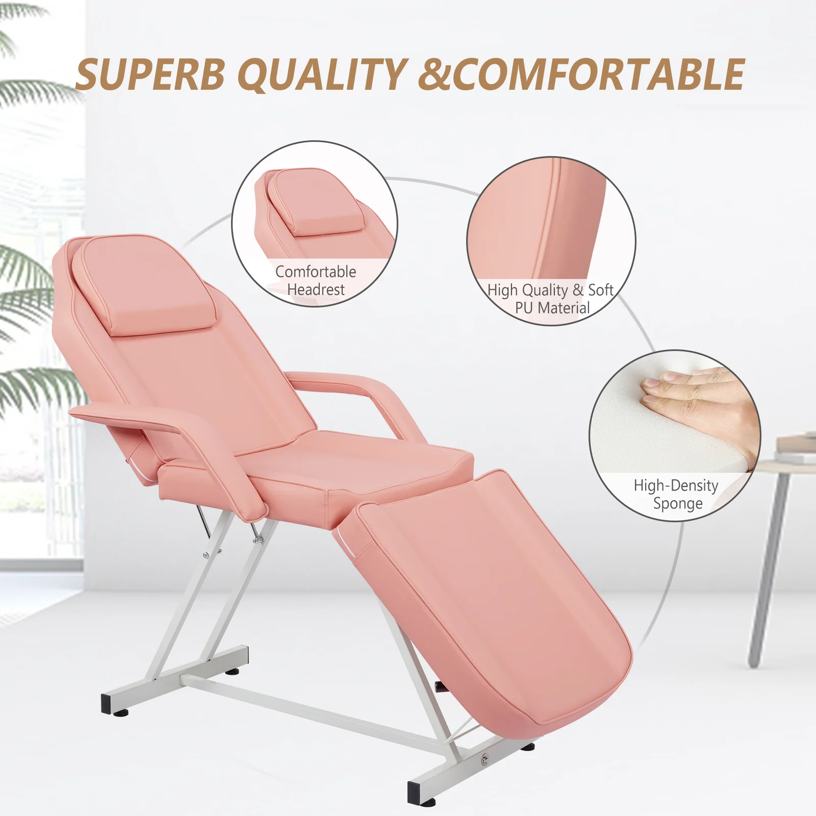 OmySalon SBWS 73in Adjustable Facial Massage Bed w/Hydraulic Rotating Stool - Image 19