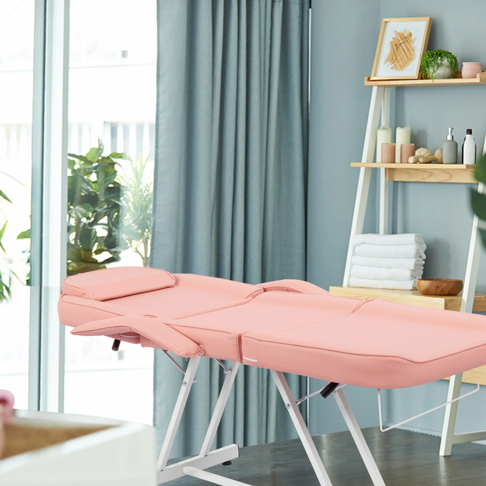 OmySalon SBWS 73in Adjustable Facial Massage Bed w/Hydraulic Rotating Stool - Image 25
