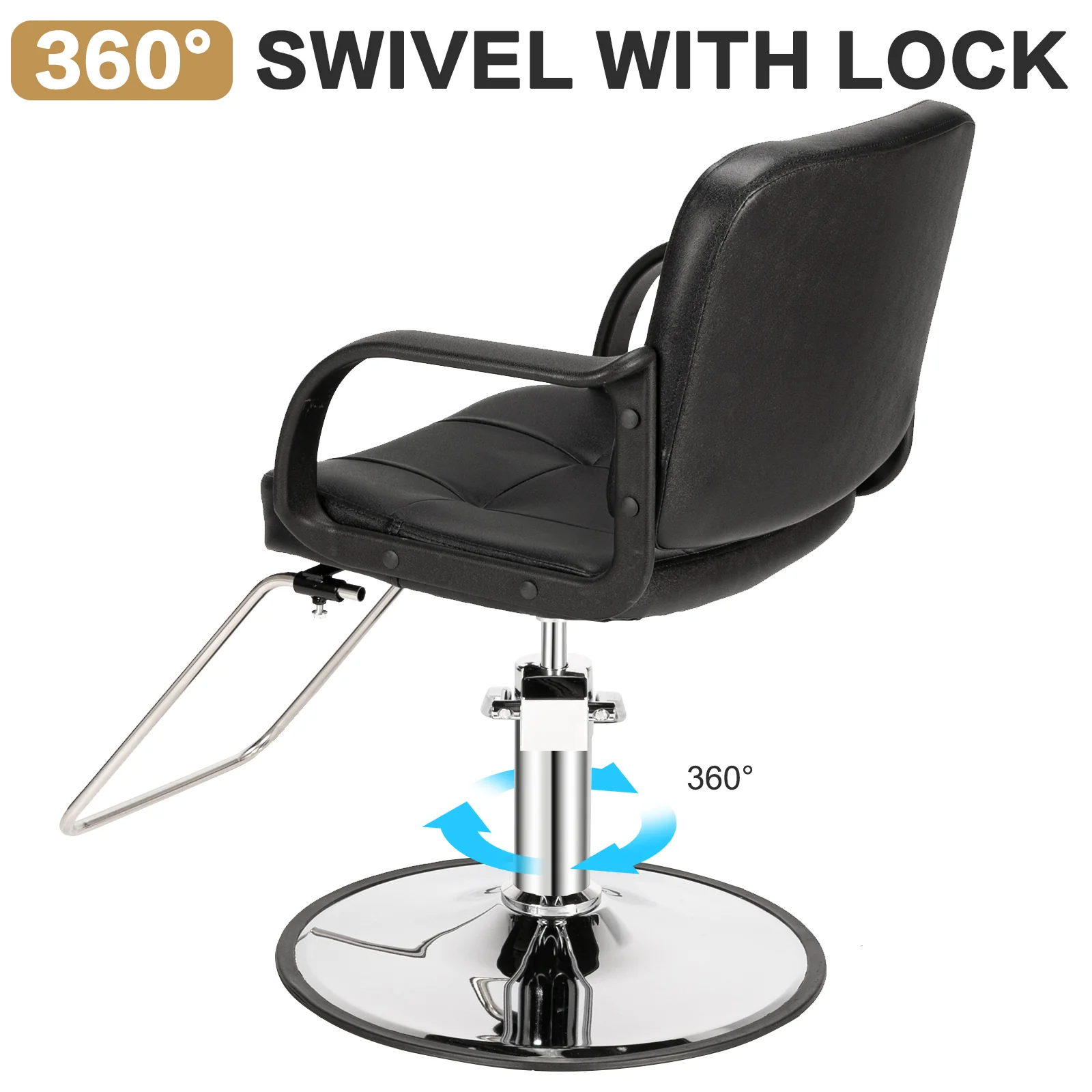 OmySalon SC04 Hydraulic Hair 360-Degree Swivel Stylist Salon Chair - Image 7