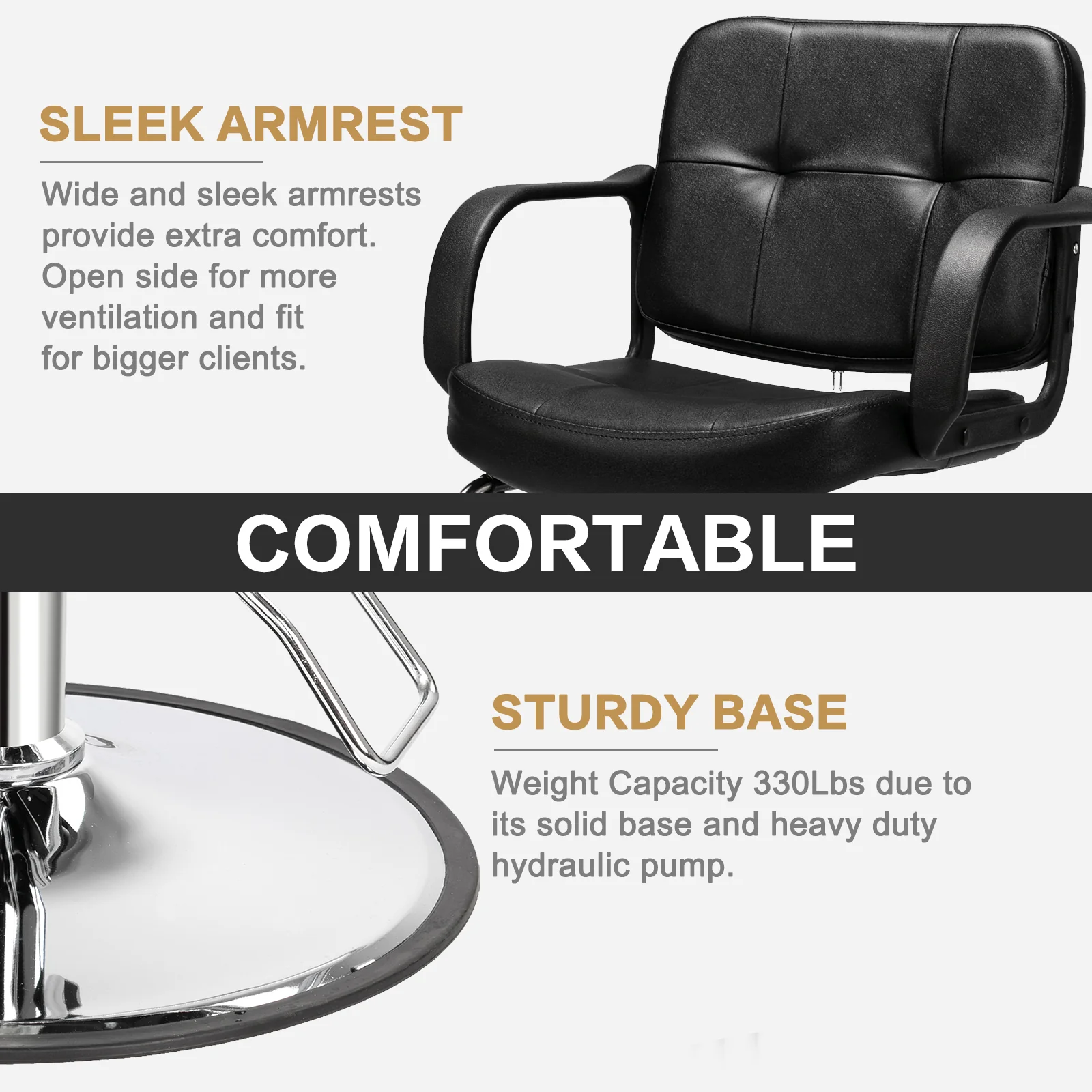 OmySalon SC04 Hydraulic Hair 360-Degree Swivel Stylist Salon Chair - Image 8