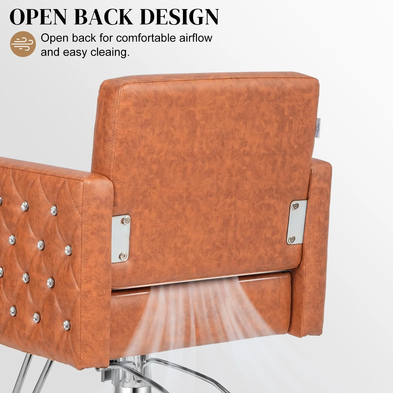 OmySalon SC2801 Modern Heavy Duty Hydraulic Swivel Hair Stylist Salon Chair with Curved Armrests - Image 17