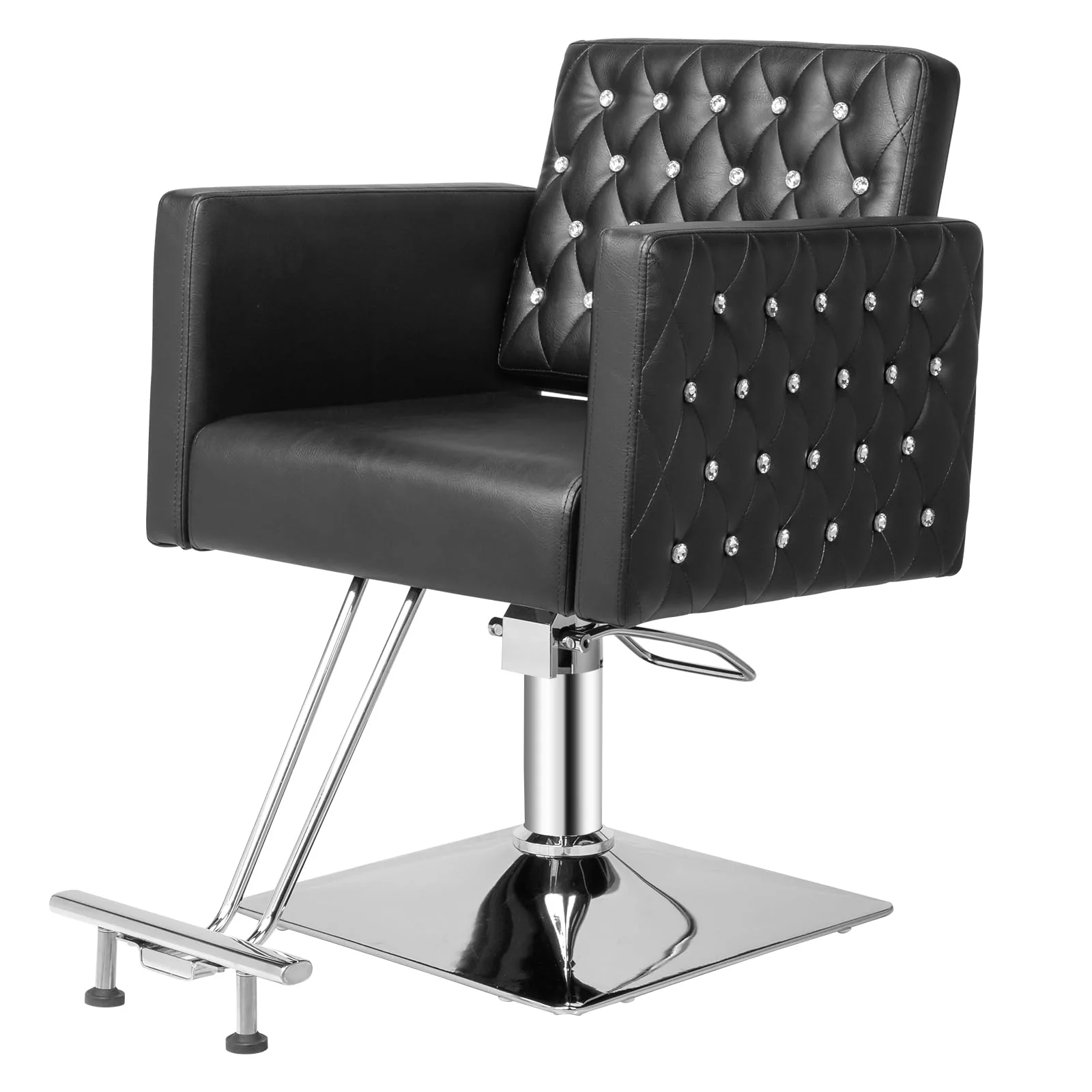 OmySalon SC2801 Modern Heavy Duty Hydraulic Swivel Hair Stylist Salon Chair with Curved Armrests - Image 3