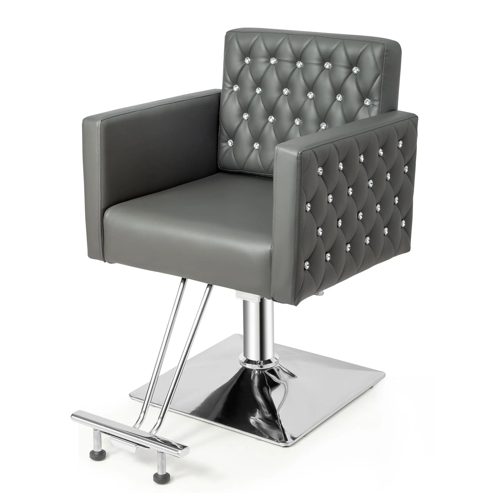 OmySalon SC2801 Modern Heavy Duty Hydraulic Swivel Hair Stylist Salon Chair with Curved Armrests - Image 8